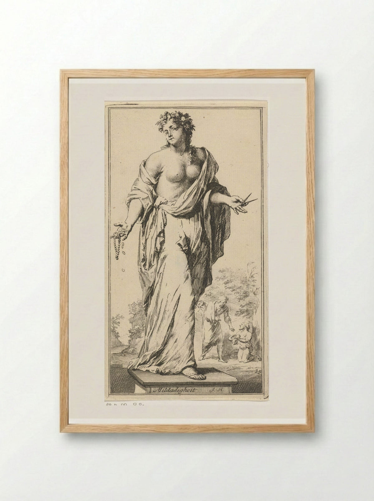 Personification of Charity - Leonard Schenk - Framed Print Wood