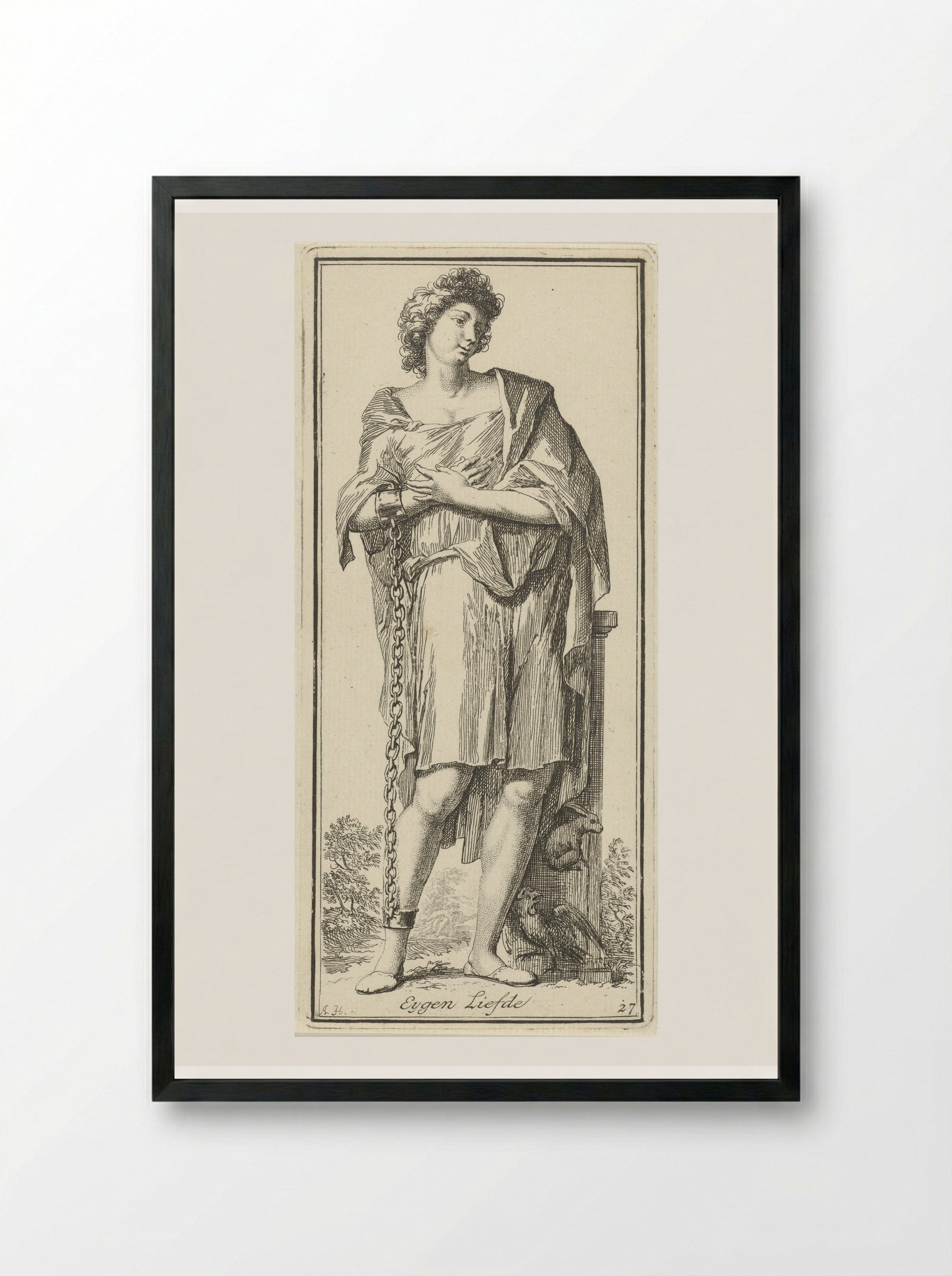 Personification of Self-Love - Leonard Schenk - Framed Print Black