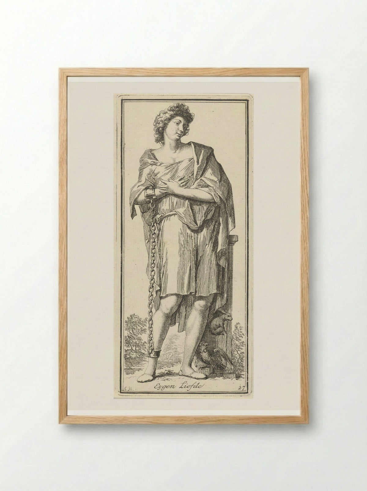 Personification of Self-Love - Leonard Schenk - Framed Print Wood