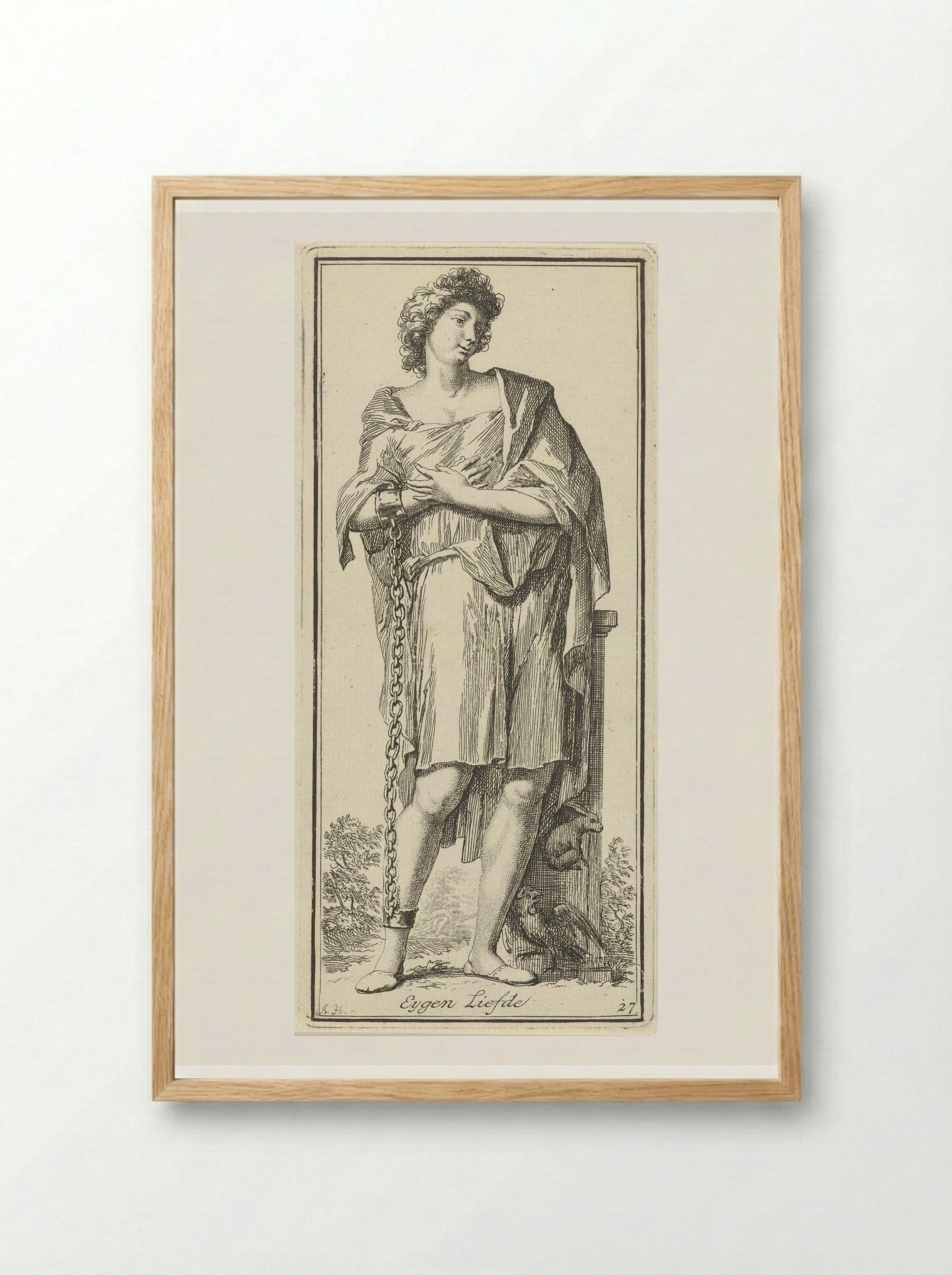 Personification of Self-Love - Leonard Schenk - Framed Print Wood