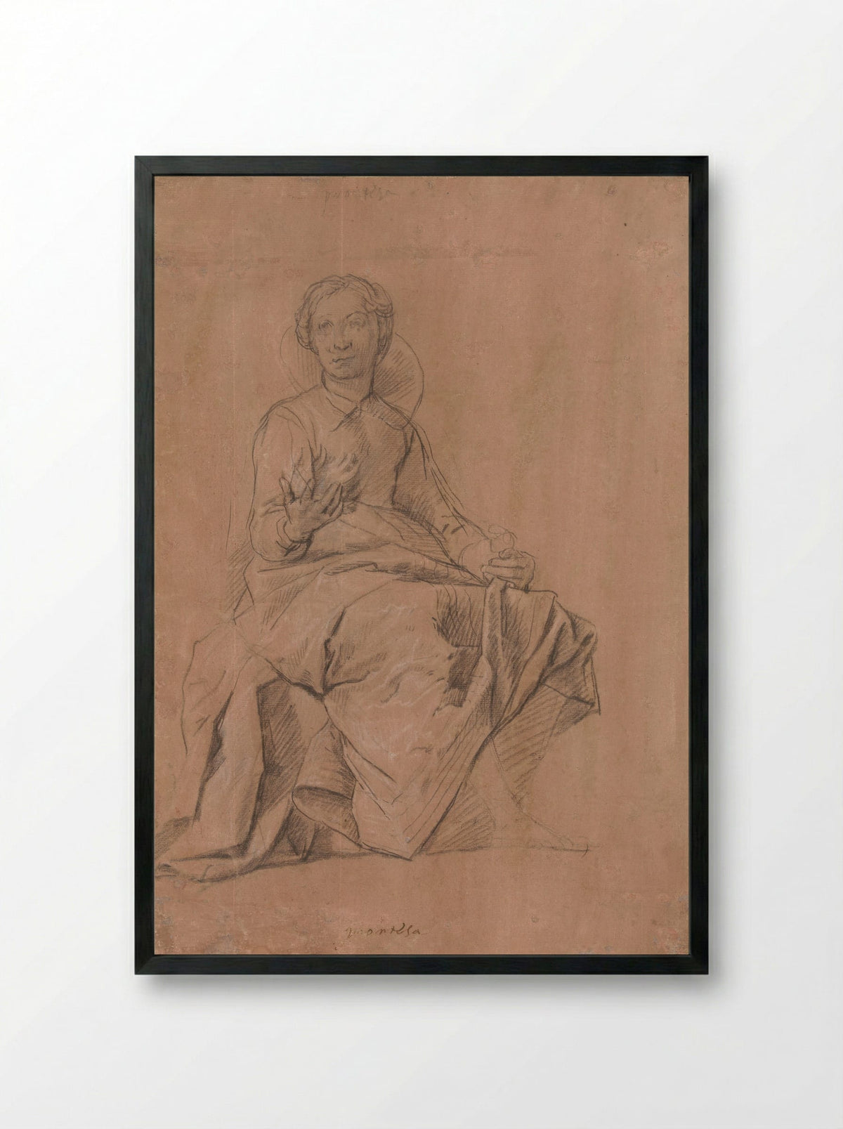 Personification of Speed or Agility (Prontezza) - Lazzaro Tavarone - Framed Print Black
