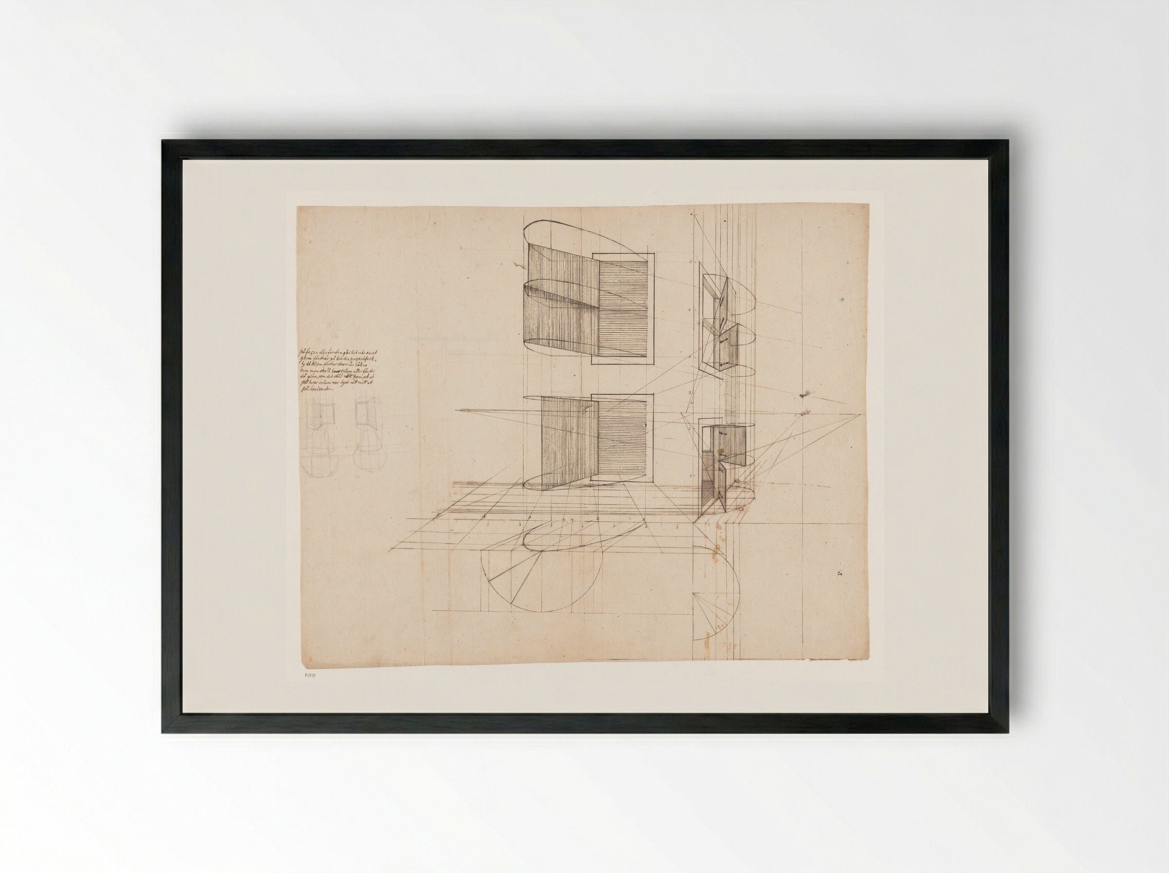 Perspectiefoefeningen - Jan Brandes - Framed Print Black