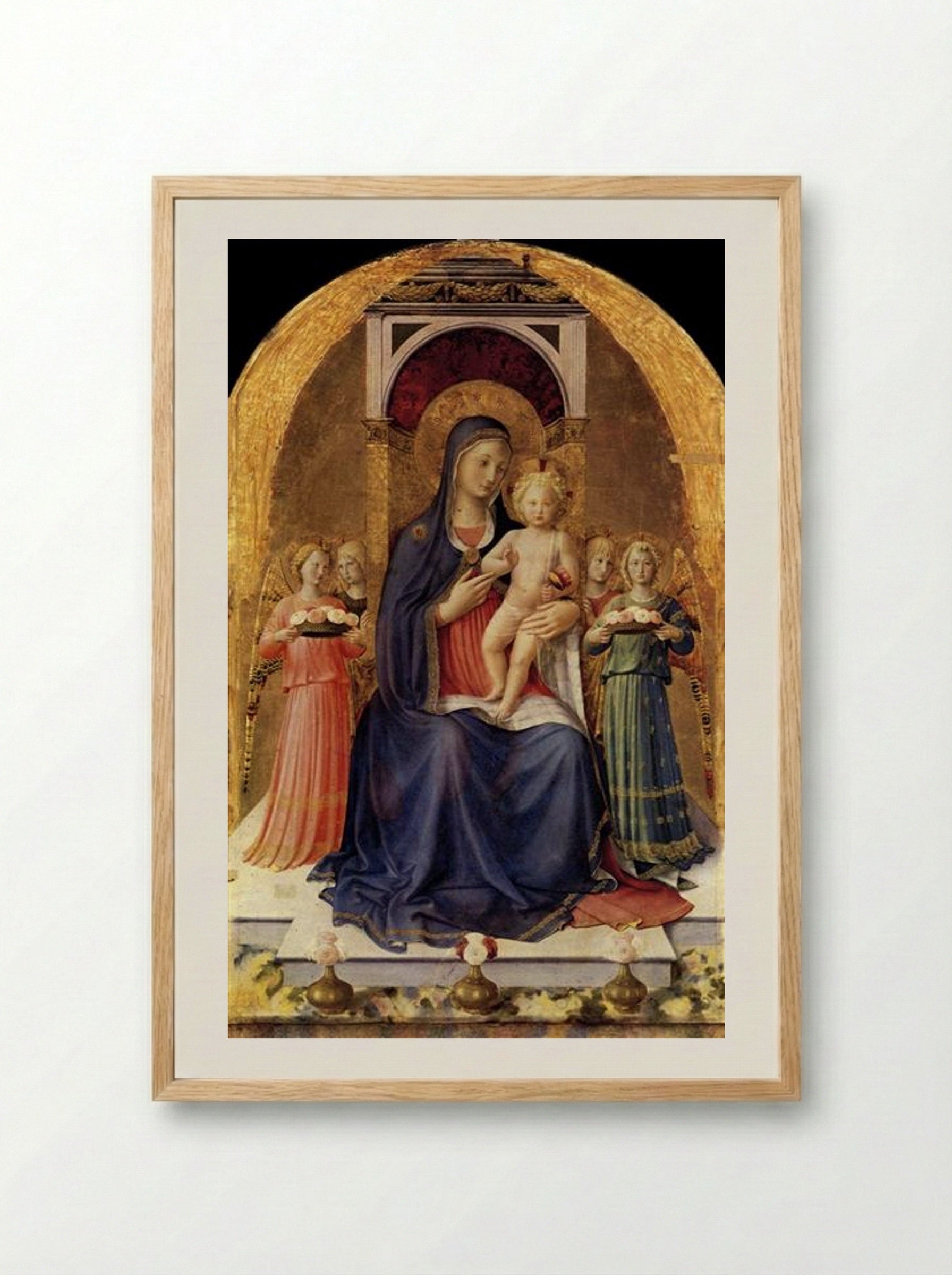 Perugia Altarpiece (central panel) - Fra Angelico - Framed Print Wood