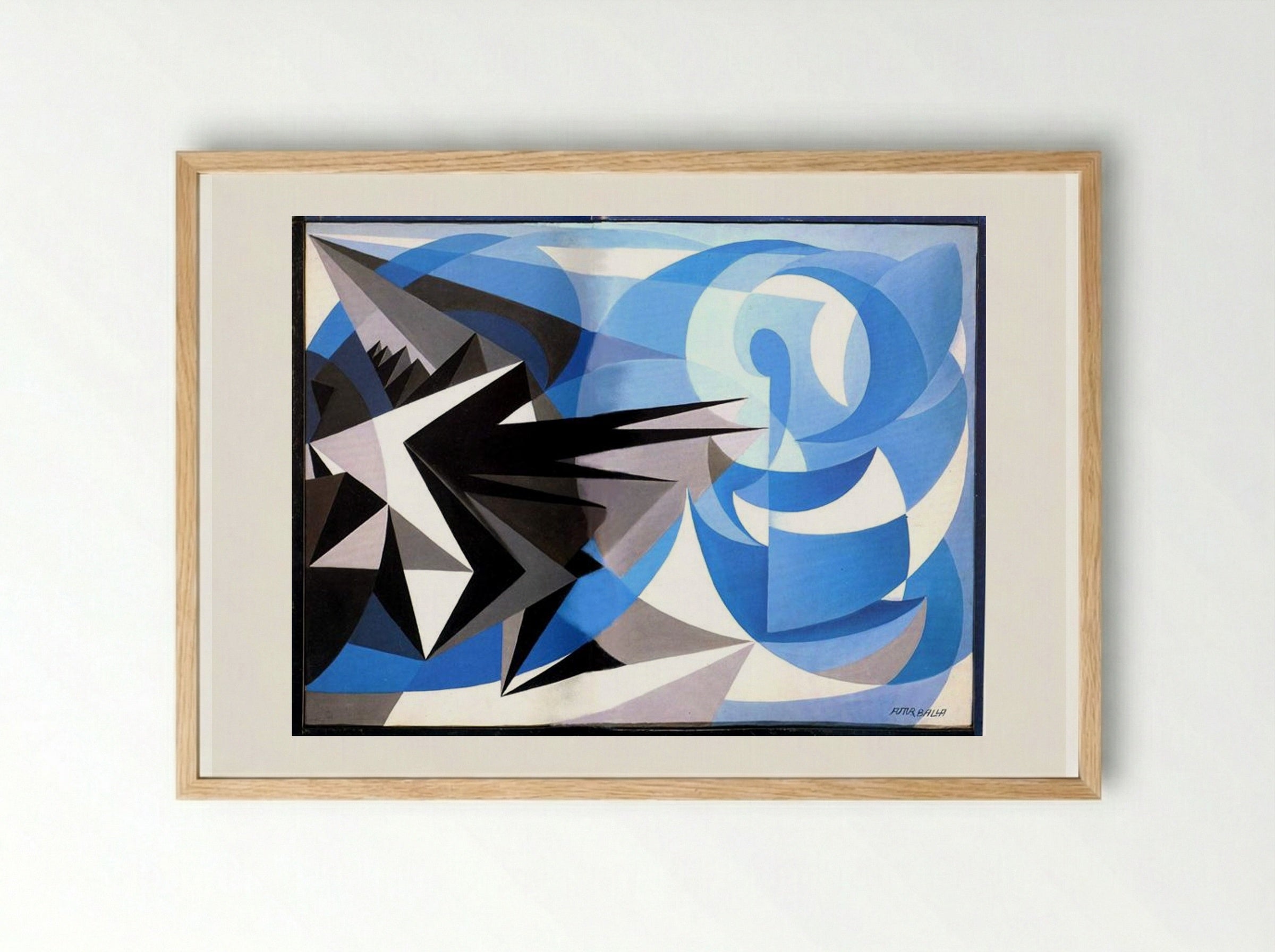 Pessimism and Optimism - Giacomo Balla - Framed Print Wood