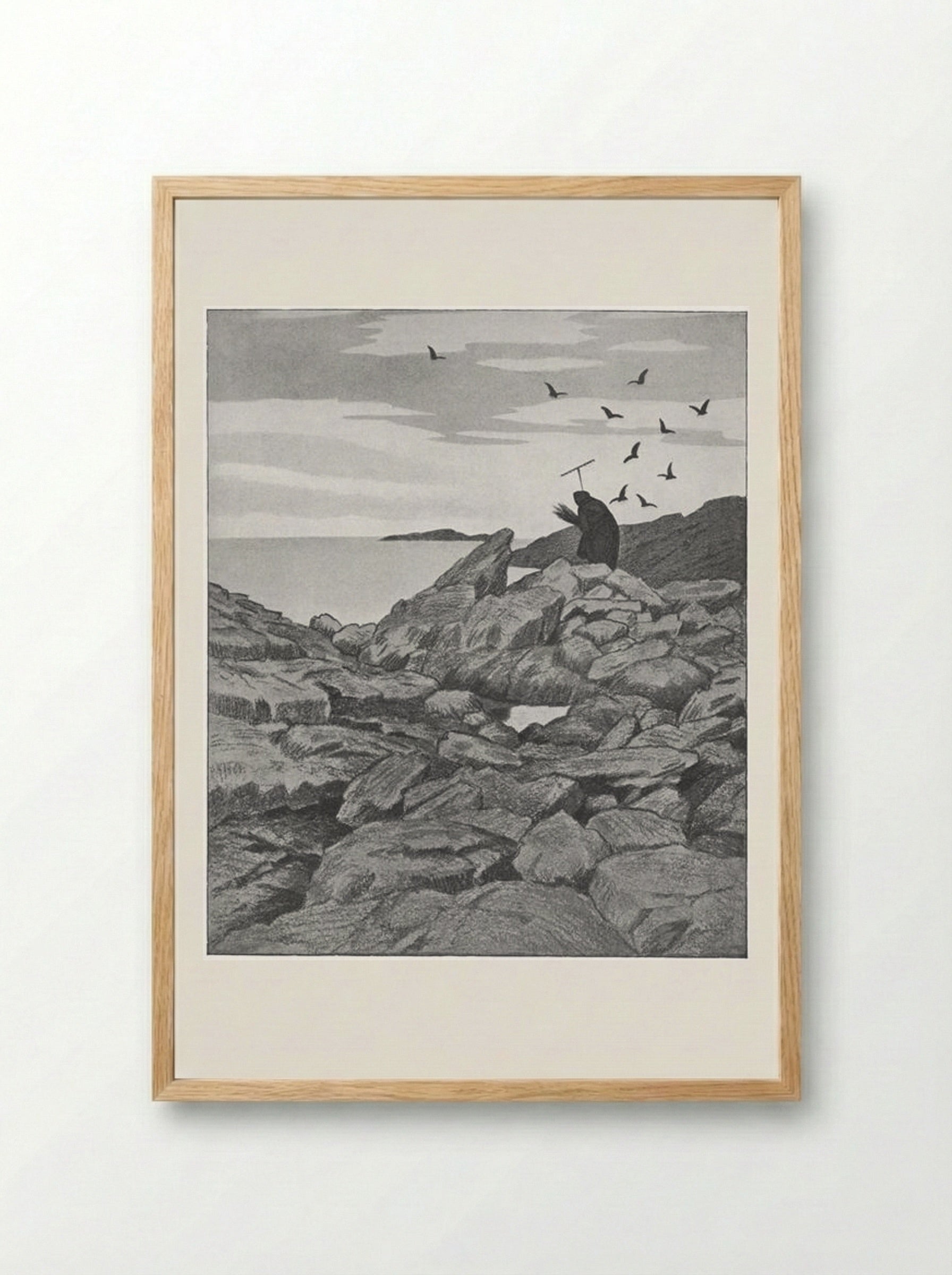 Pesta Drar - Theodor Severin Kittelsen - Framed Print Wood