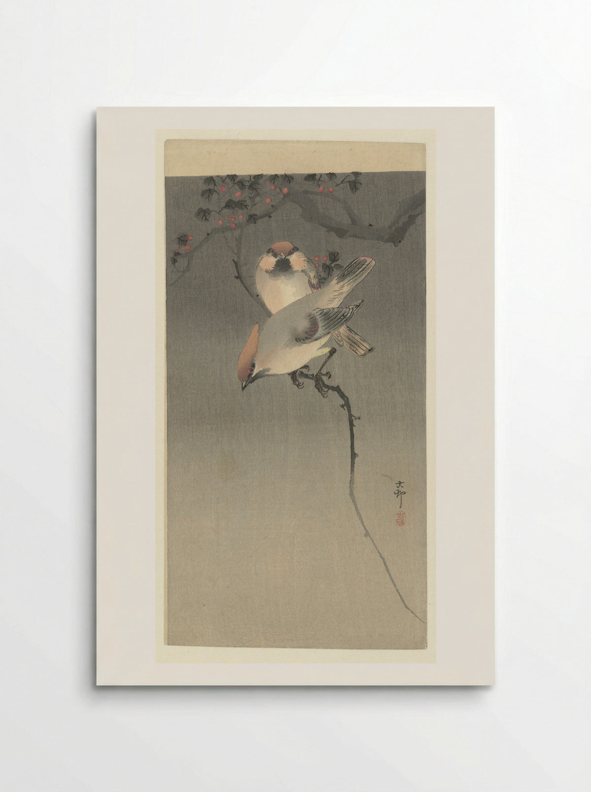 Pestvogels (Waxwings) - Matsuki Heikichi - Poster