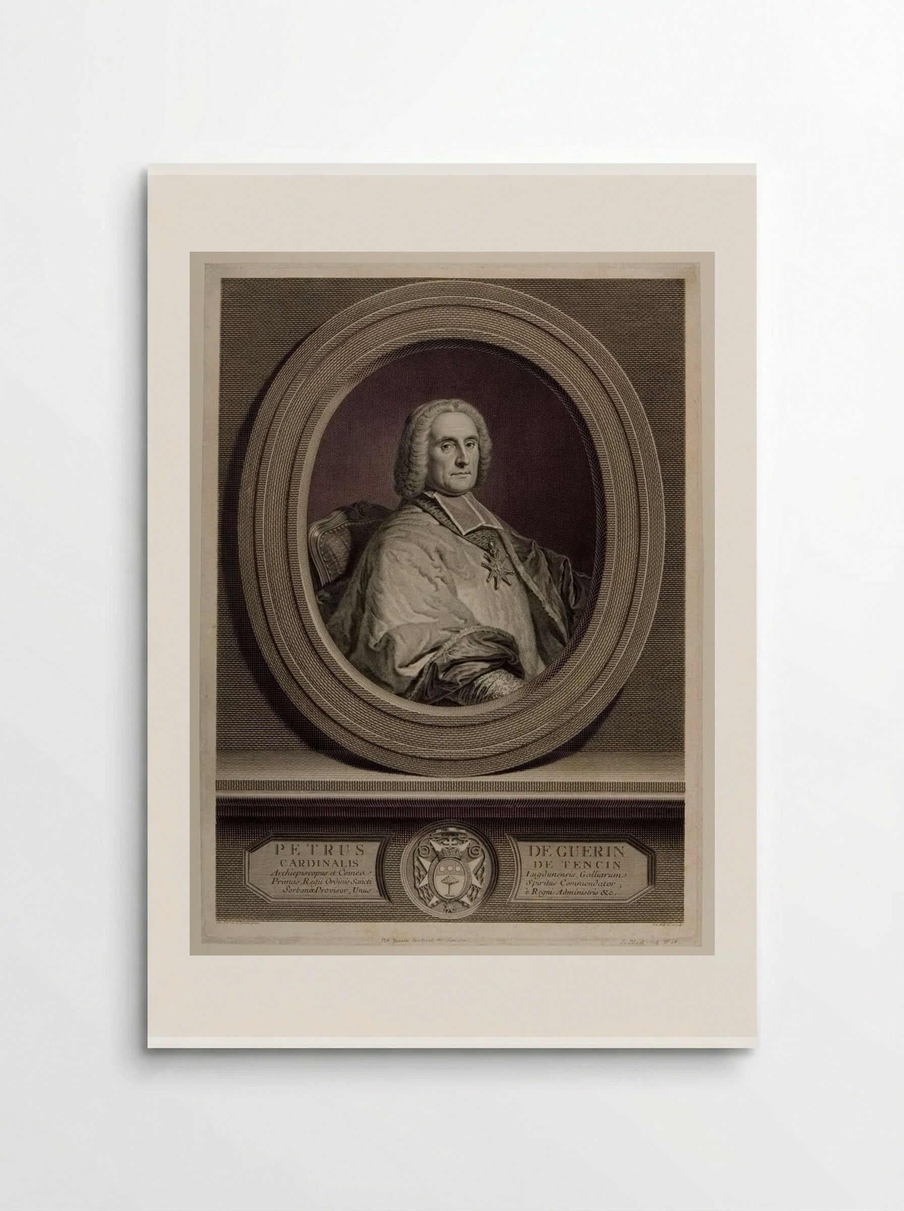 Peter de Guerin, Cardinal of Tencin - Johann Georg Wille - Poster