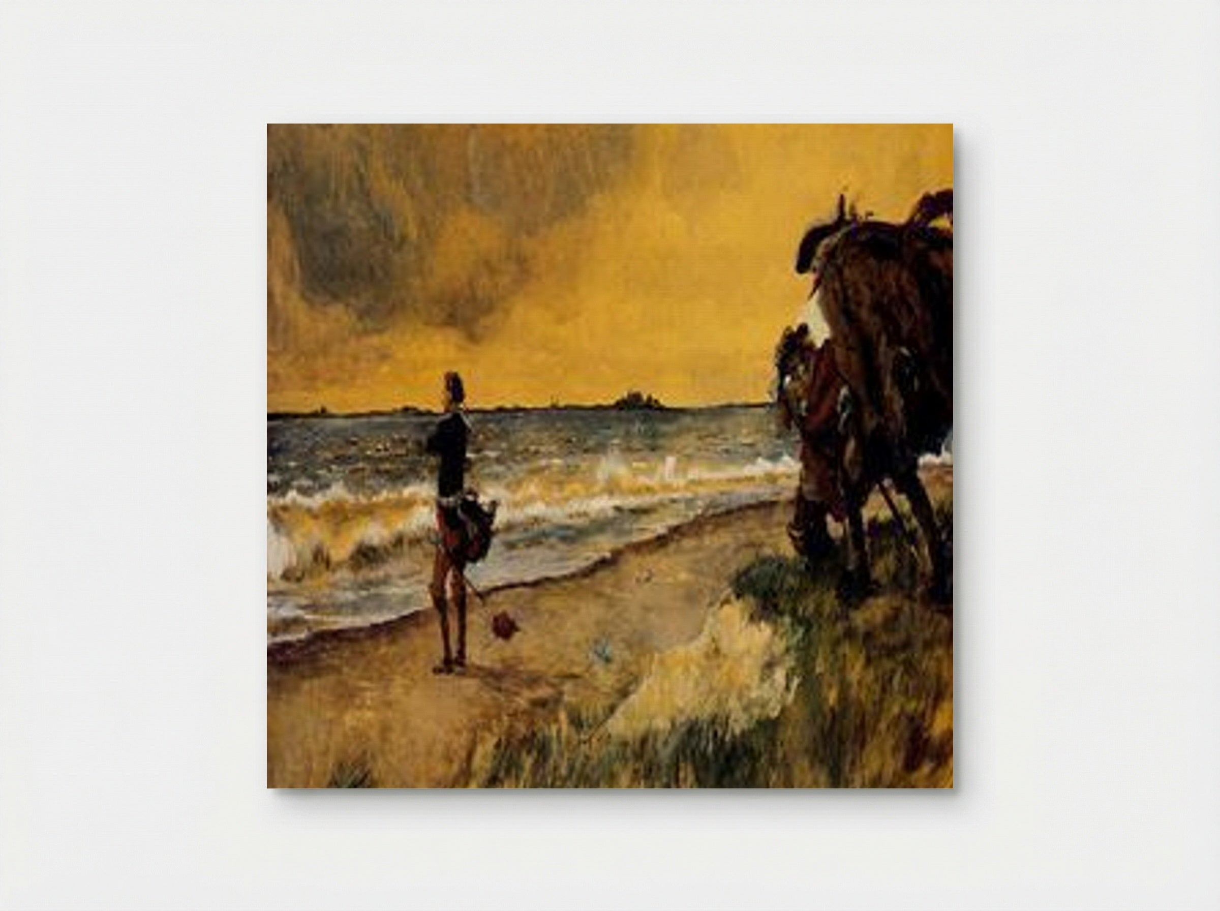 Peter the Great Meditating the Idea of Building St. Petersburg at the Shore of the Baltic Sea - Alexandre Benois - Poster