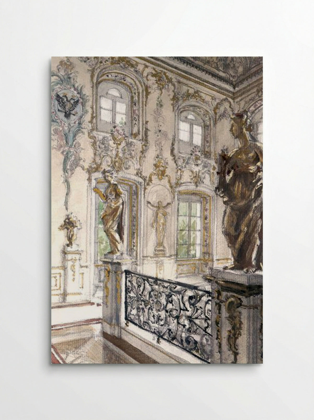 Peterhof Palace: Merchant Staircase at the Grand Palace - Alexandre Benois - Poster
