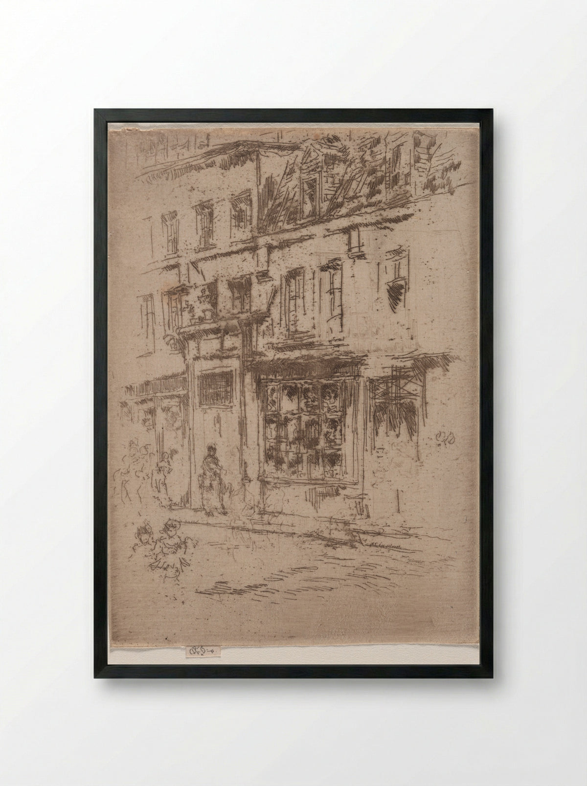 Petite Rue au Beurre, Brussels - James McNeill Whistler - Framed Print Black