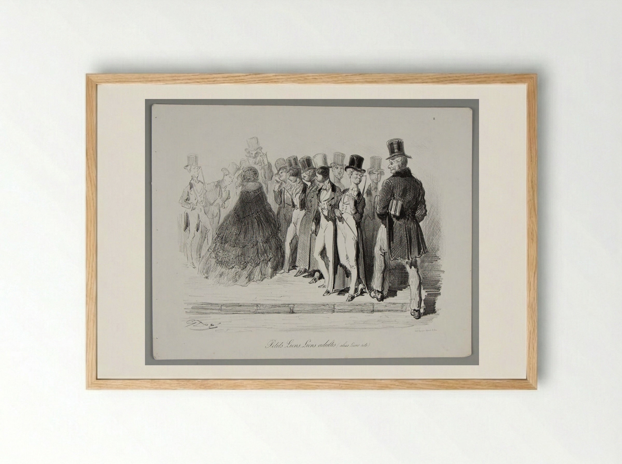 Petits Lions, Lions adultes - Gustave Doré - Framed Print Wood