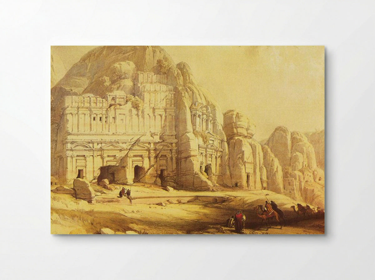 Petra: Views of the Eastern End of the Valley - David Roberts - Poster