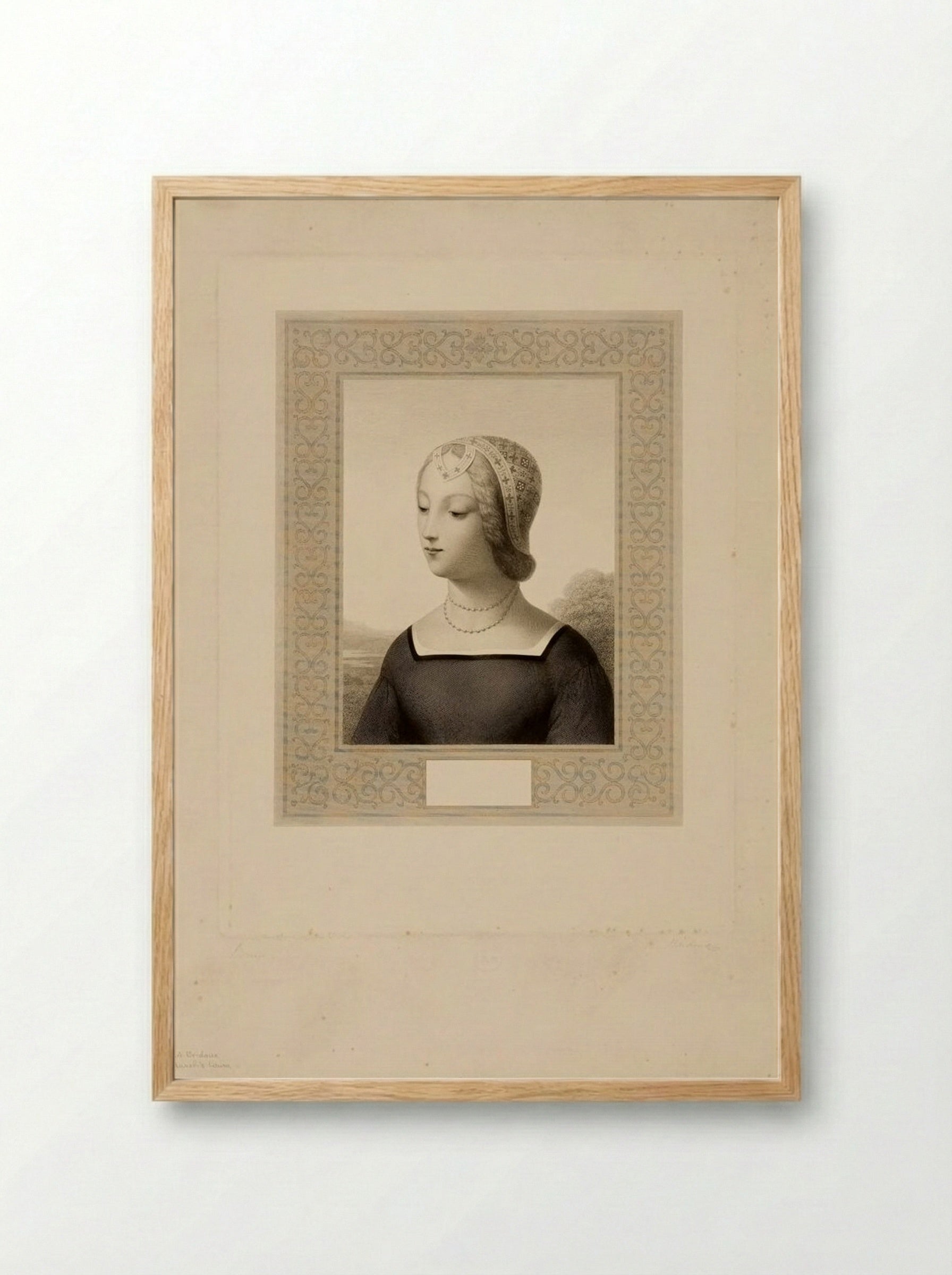 Petrarch's Laura - François Eugène Augustin Bridoux - Framed Print Wood