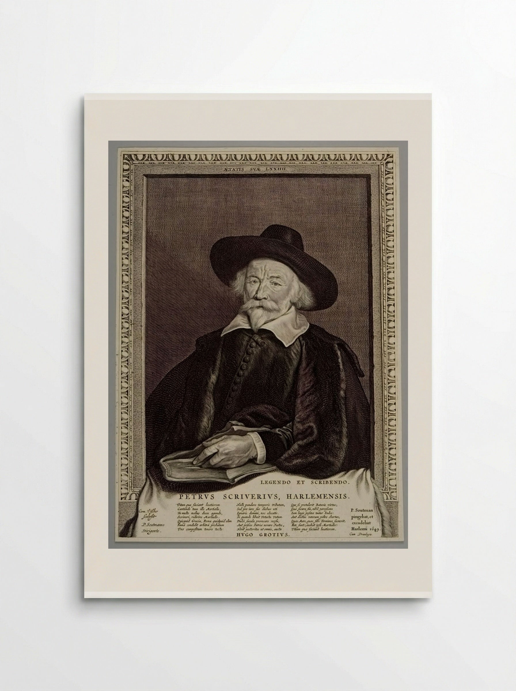 Petrus Scriverius Harlemensis - Cornelis Visscher - Poster