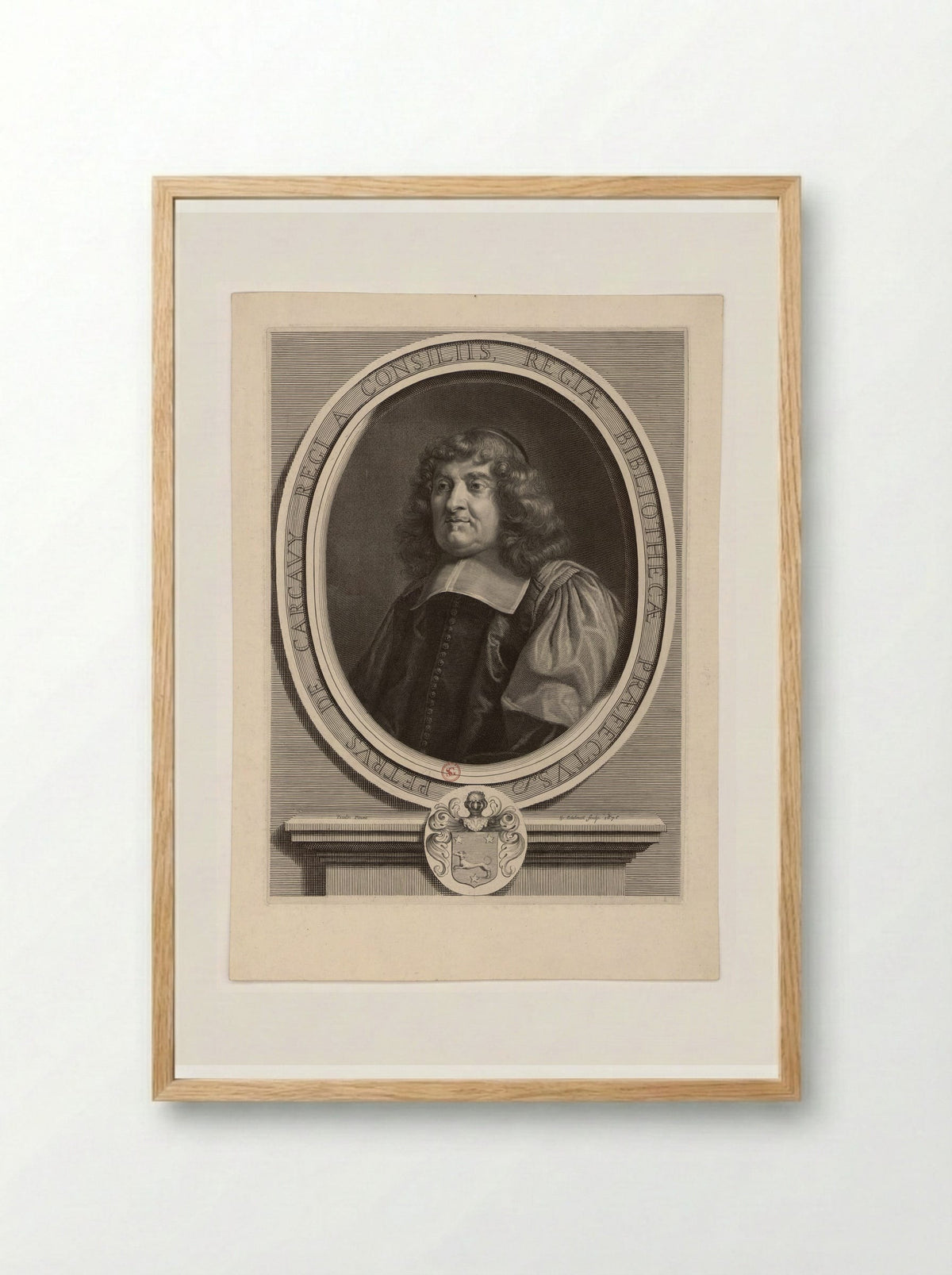 Petrus de Carcavy - Gérard Edelinck - Framed Print Wood