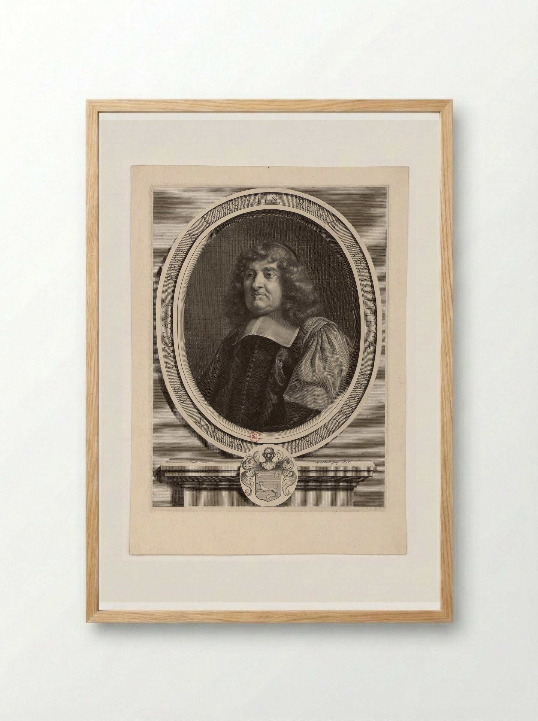 Petrus de Carcavy - Gérard Edelinck - Framed Print Wood