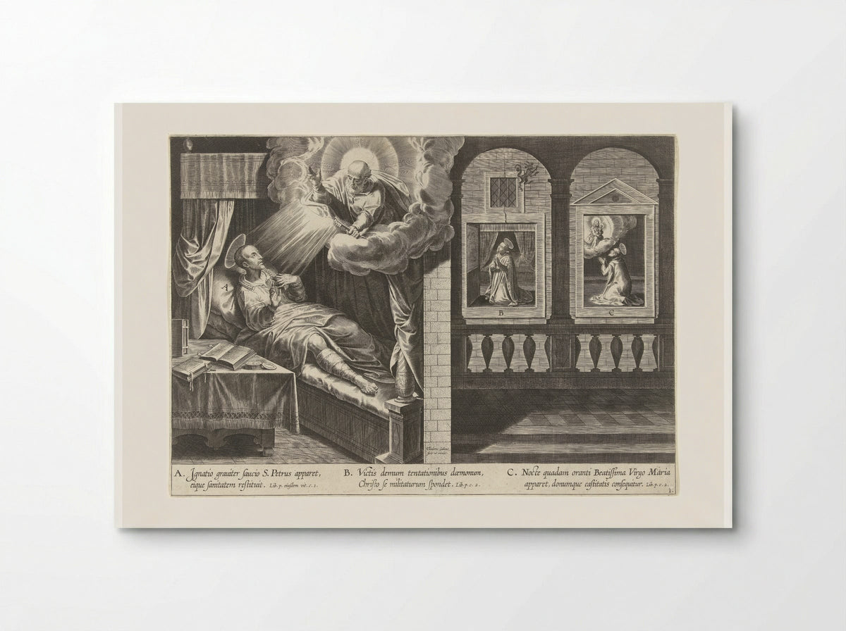 Petrus verschijnt aan Ignatius - Theodoor Galle - Poster