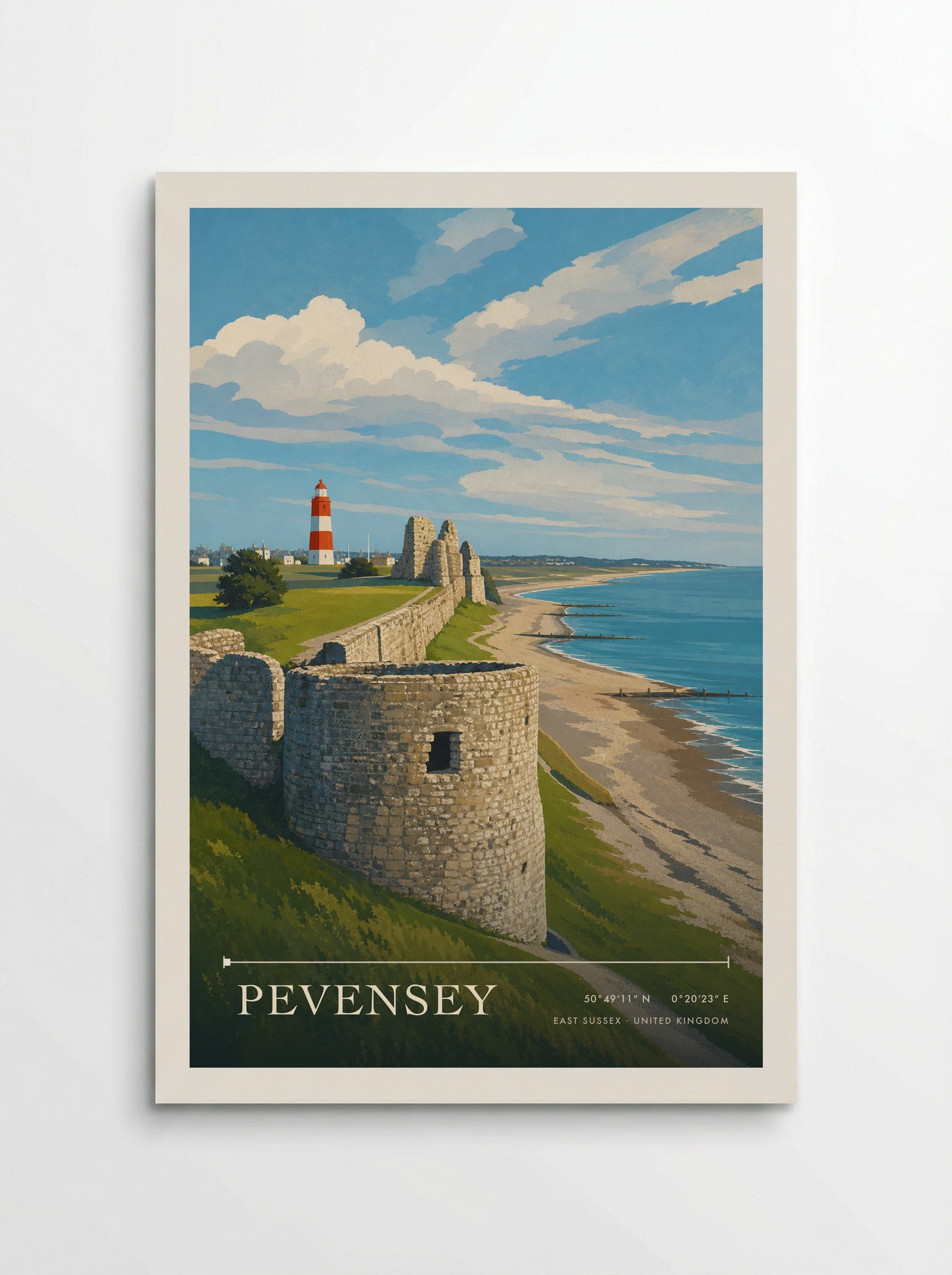 Pevensey East Sussex United Kingdom Travel Poster - Poster