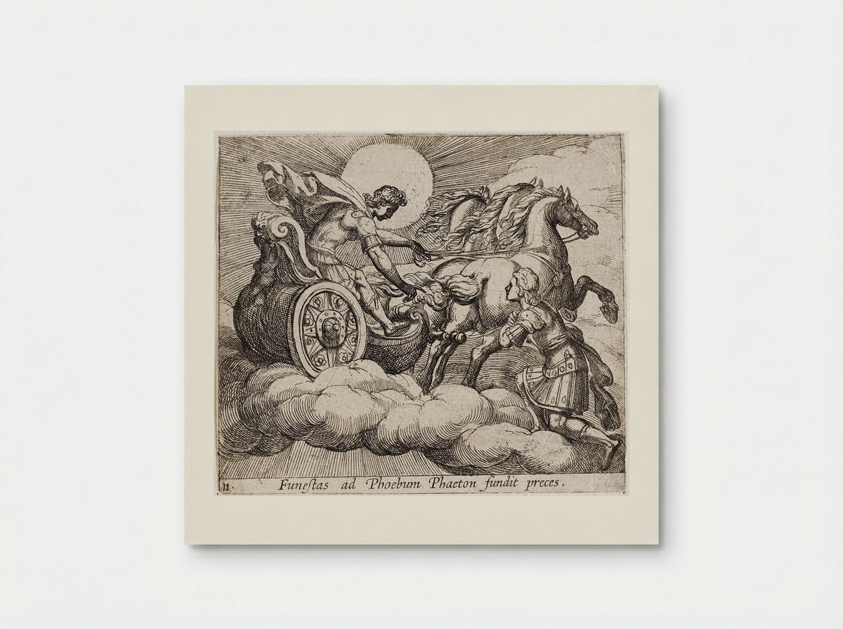 Phaeton before Apollo - Antonio Tempesta - Poster