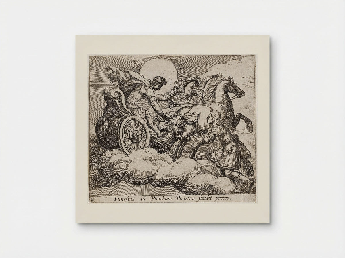Phaeton before Apollo - Antonio Tempesta - Poster