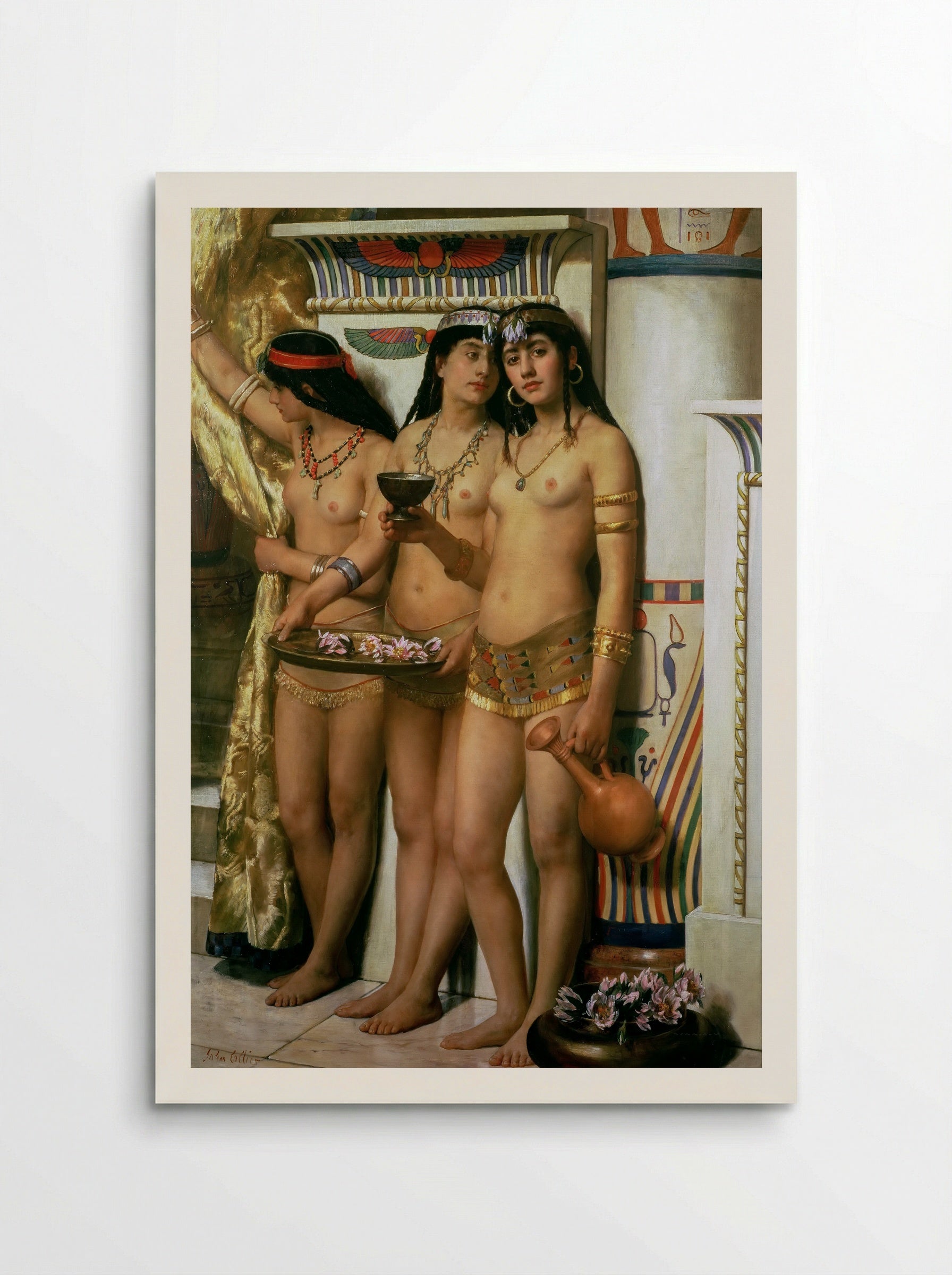Pharaoh's Handmaidens - John Collier - Poster