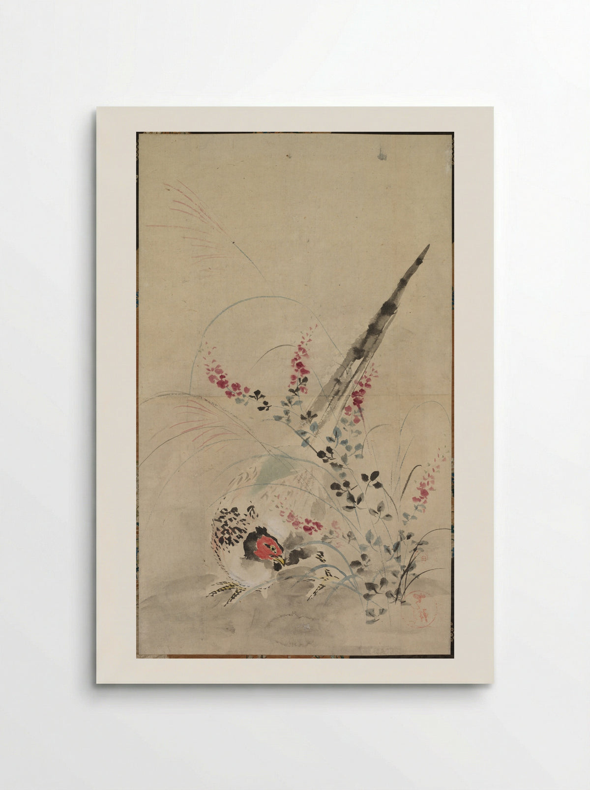 Pheasant and Grasses - Ogata Kōrin - Poster