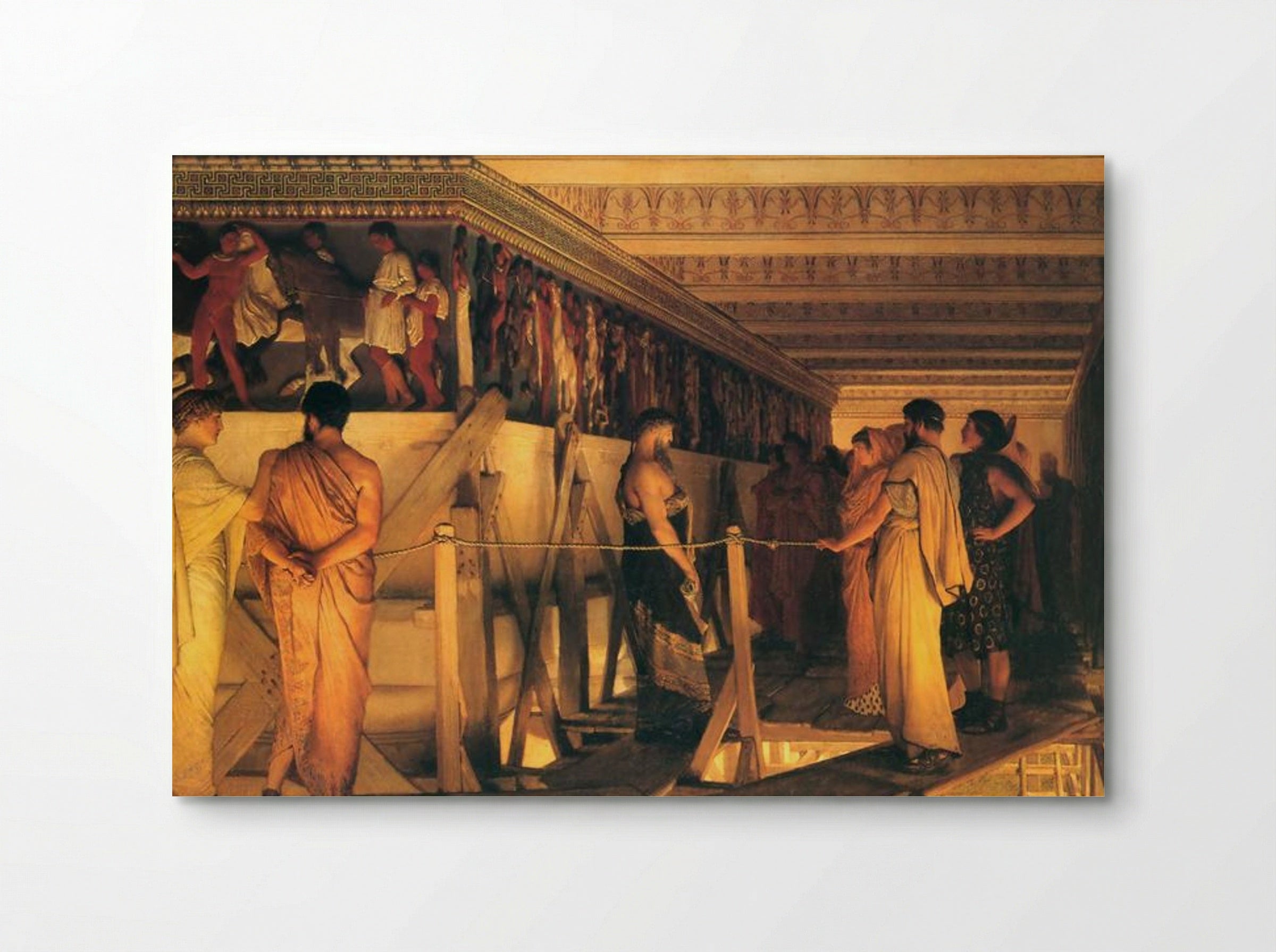 Phidias Showing the Frieze of the Parthenon to his Friends - Sir Lawrence Alma-Tadema - Poster