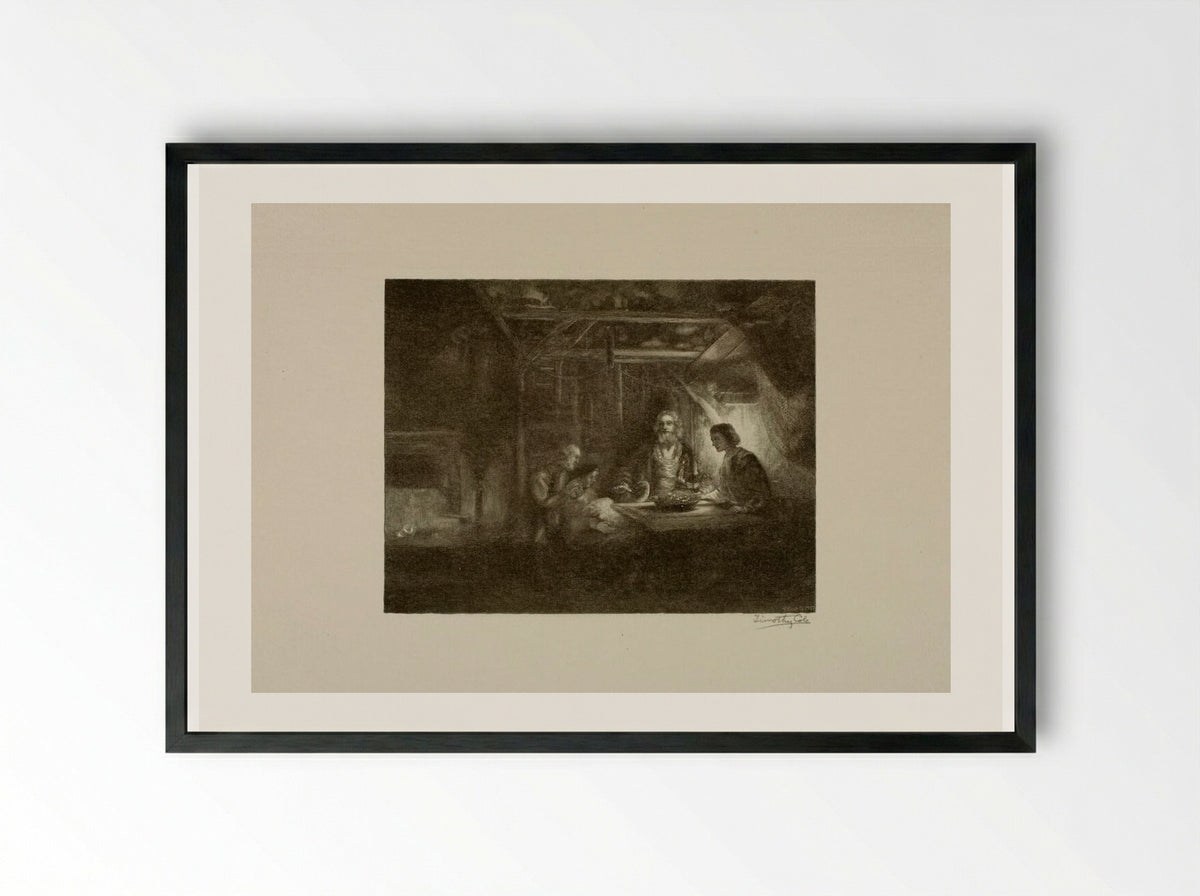 Philemon and Baucis - Timothy Cole - Framed Print Black