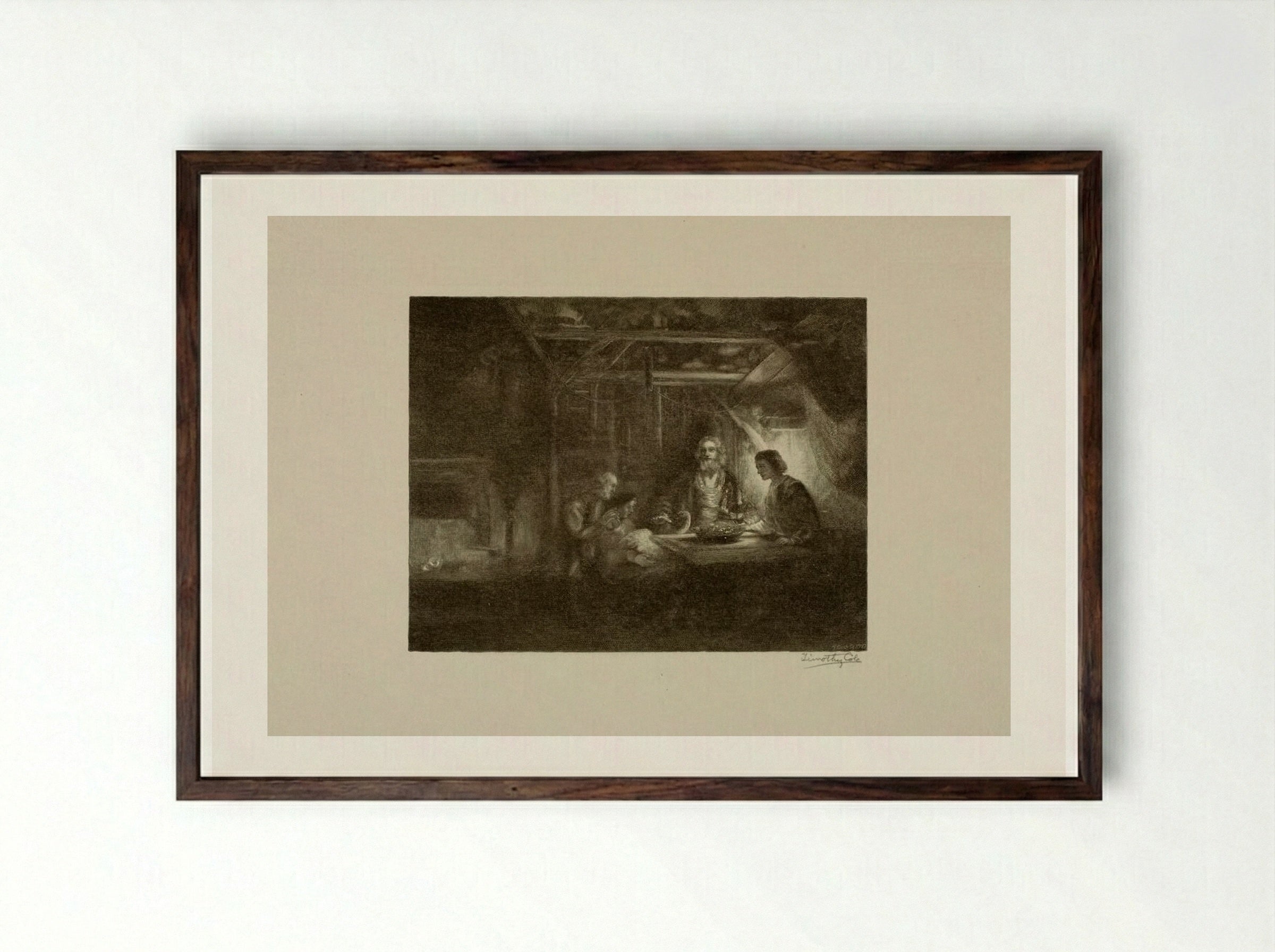 Philemon and Baucis - Timothy Cole - Framed Print Dark Wood