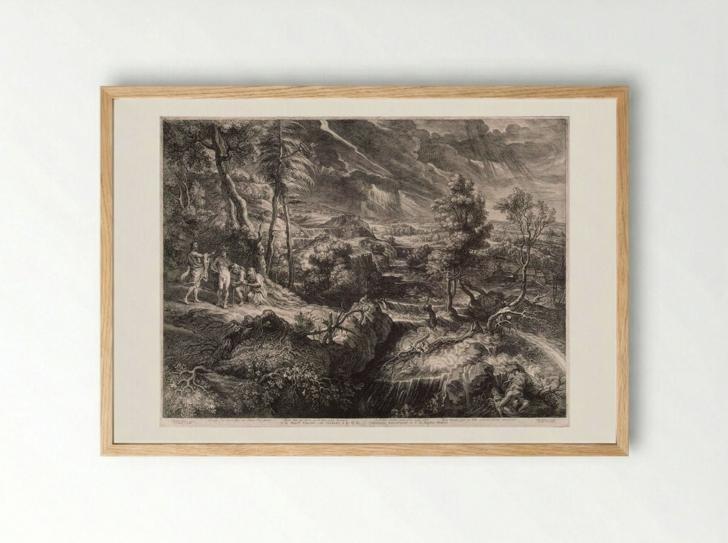 Philemon and Baucis - Schelte Adamsz. Bolswert - Framed Print Wood