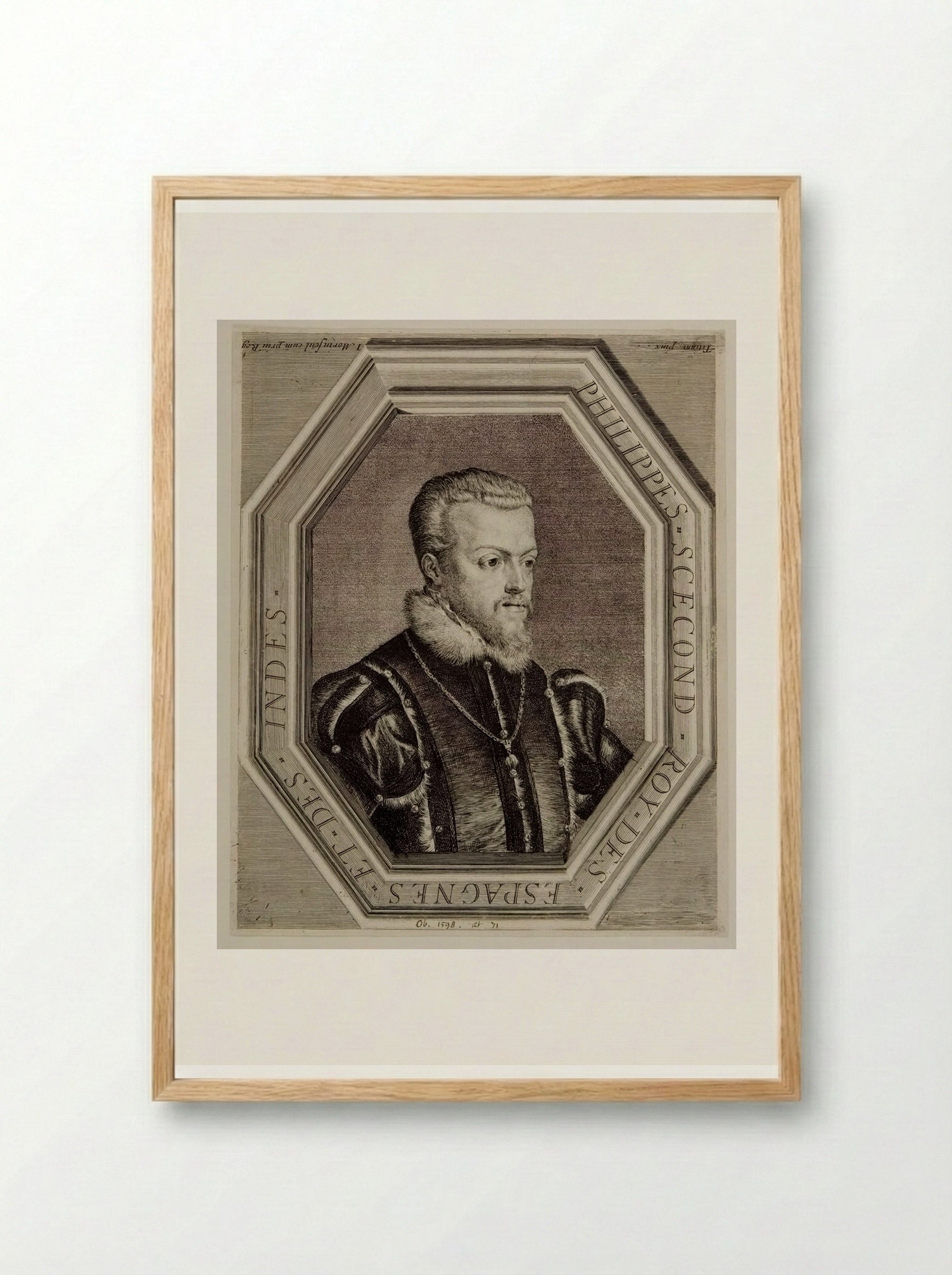 Philip II of Spain - Jean Morin - Framed Print Wood