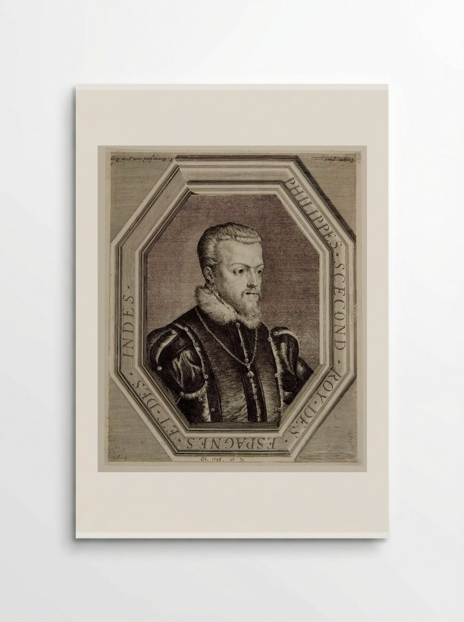 Philip II of Spain - Jean Morin - Poster