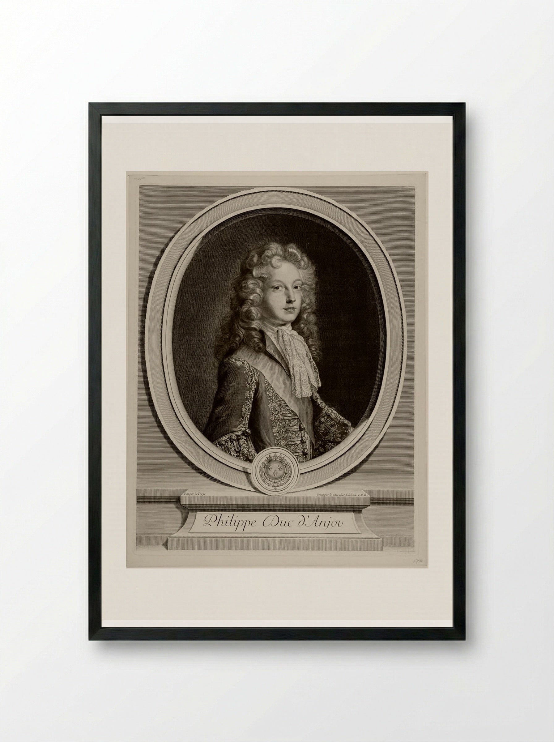 Philippe, Duc d'Anjou - Gérard Edelinck - Framed Print Black