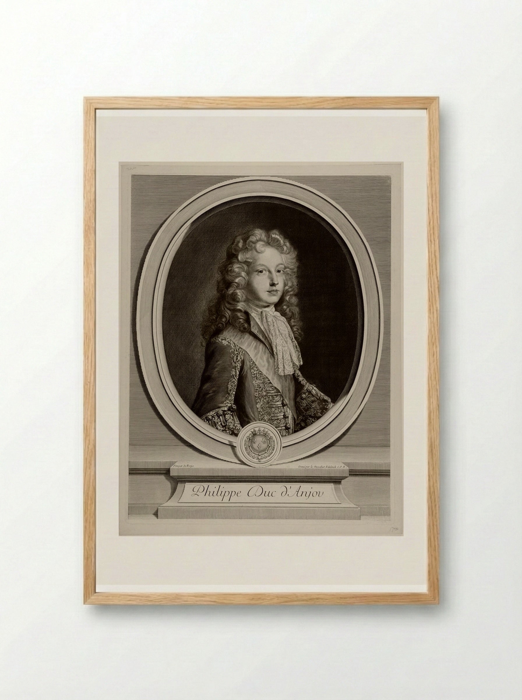 Philippe, Duc d'Anjou - Gérard Edelinck - Framed Print Wood