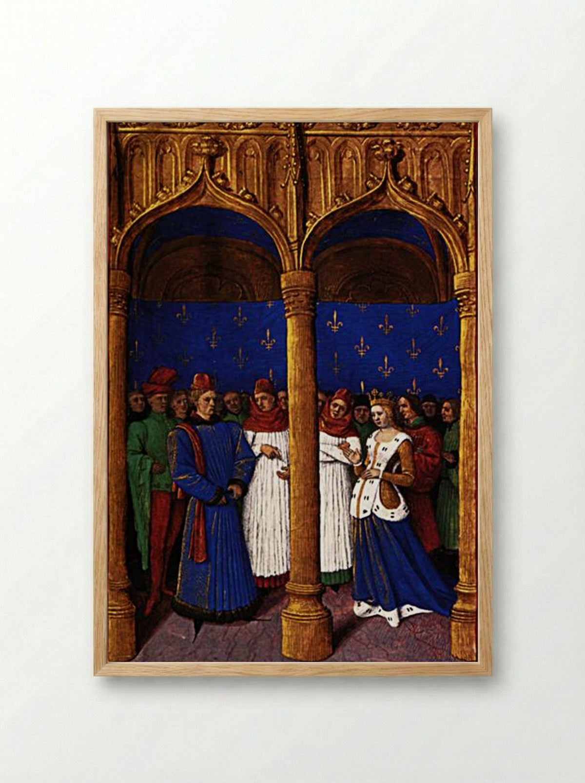 Philippe de Valois appointed regent - Jean Fouquet - Framed Print Wood