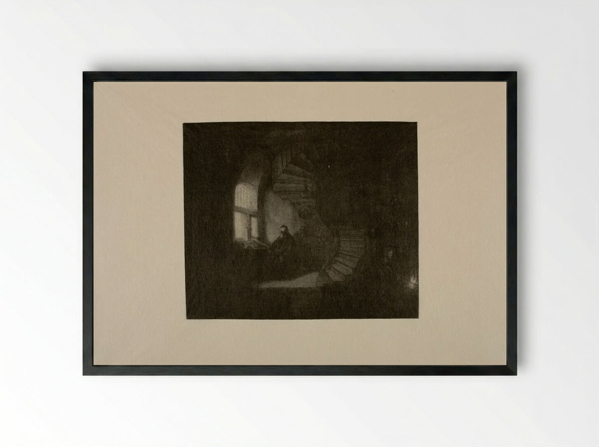 Philosopher in Meditation - Timothy Cole - Framed Print Black