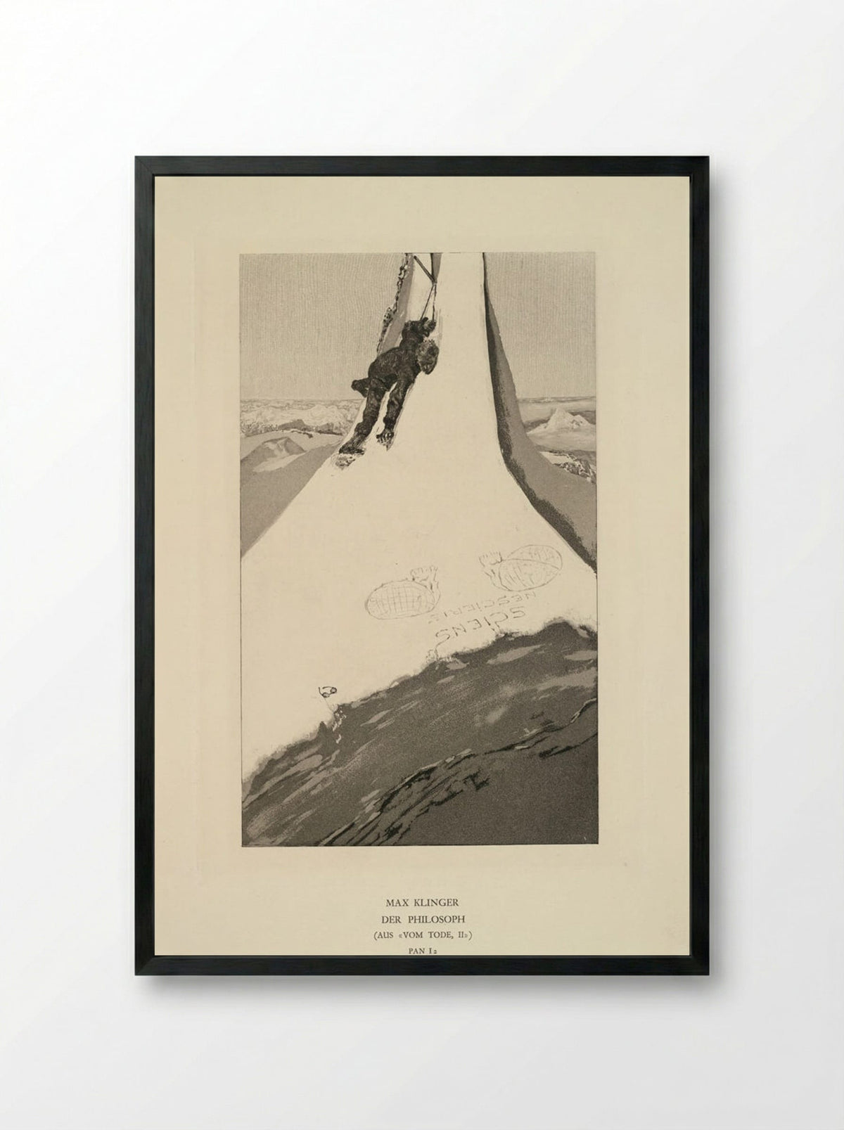 Philosopher - Max Klinger - Framed Print Black