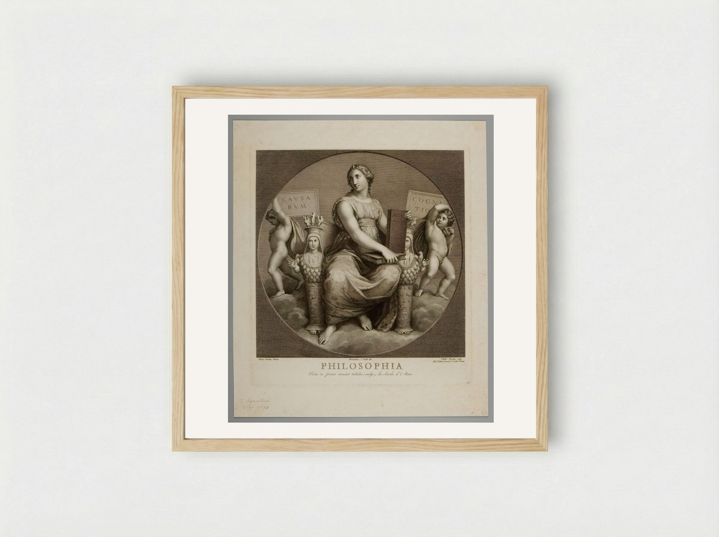 Philosophia - Raphael Morghen - Framed Print Wood
