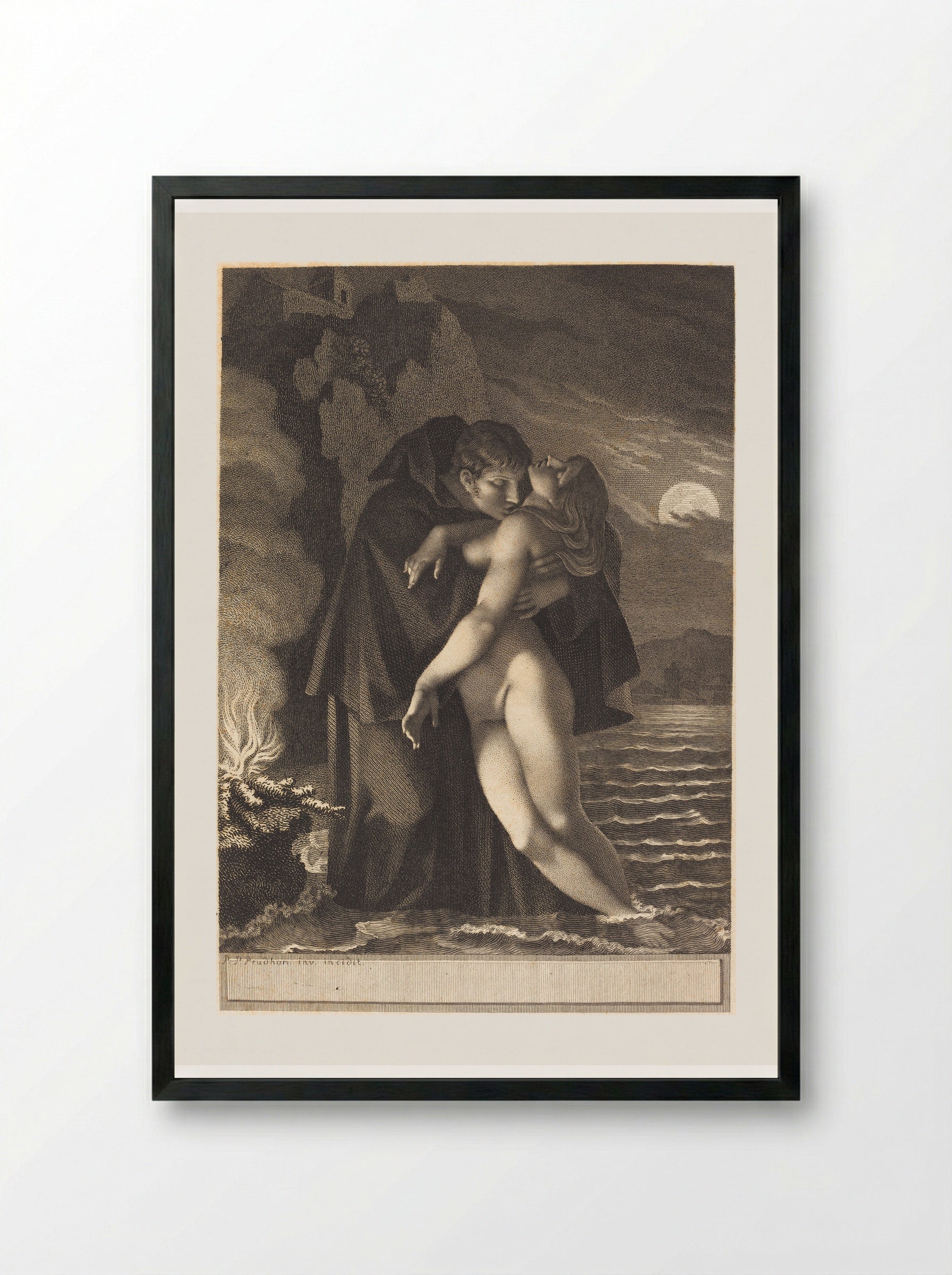 Phrosine and Mélidore - Pierre-Paul Prud'hon - Framed Print Black