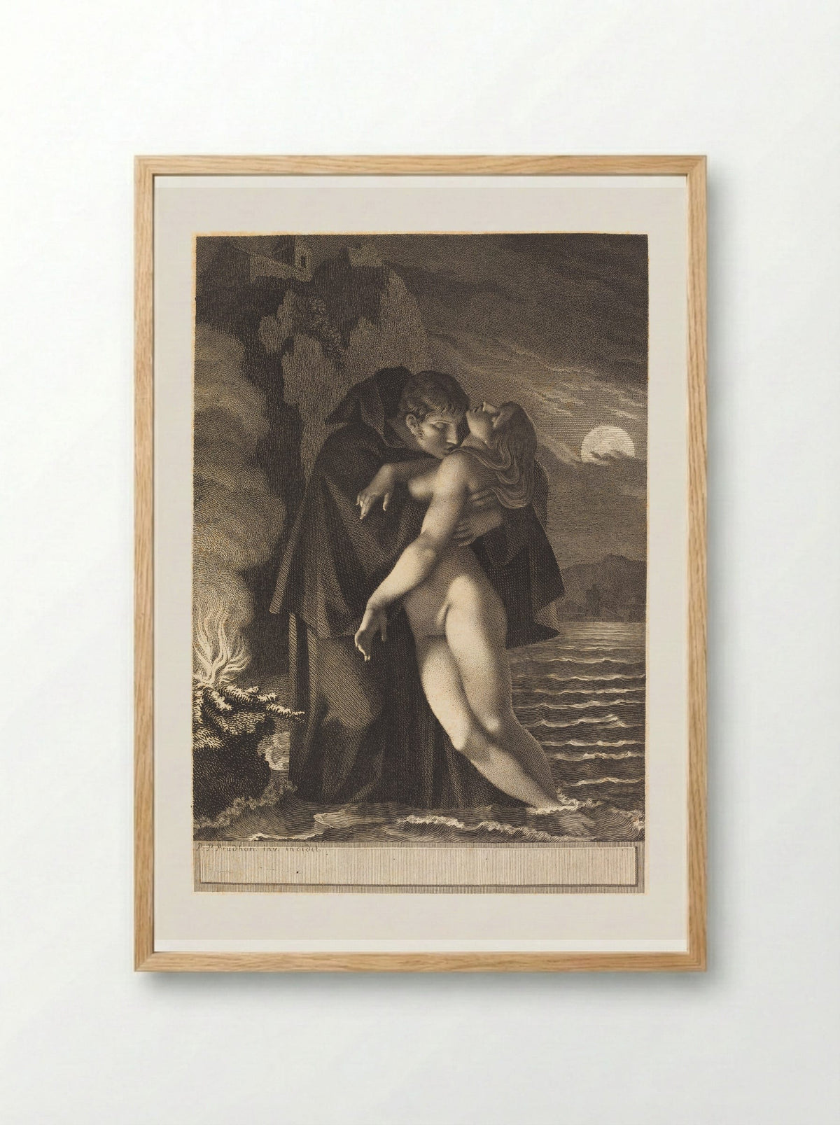 Phrosine and Mélidore - Pierre-Paul Prud'hon - Framed Print Wood