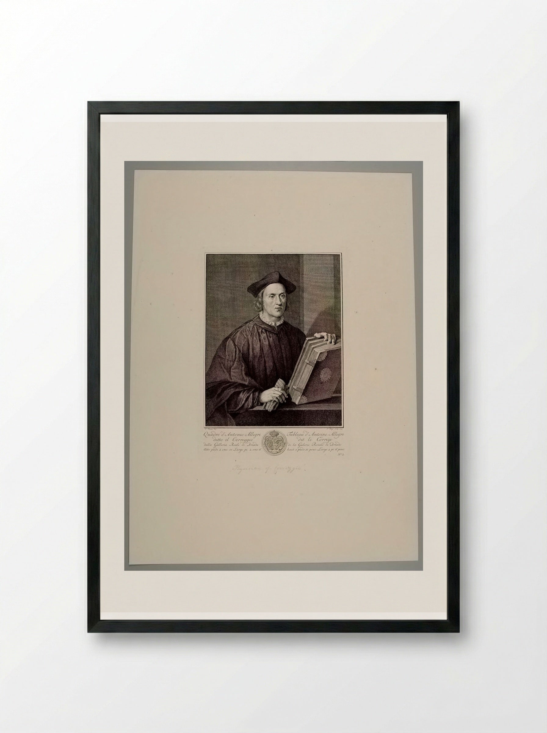 Physician of Correggio - Pieter Tanjé - Framed Print Black