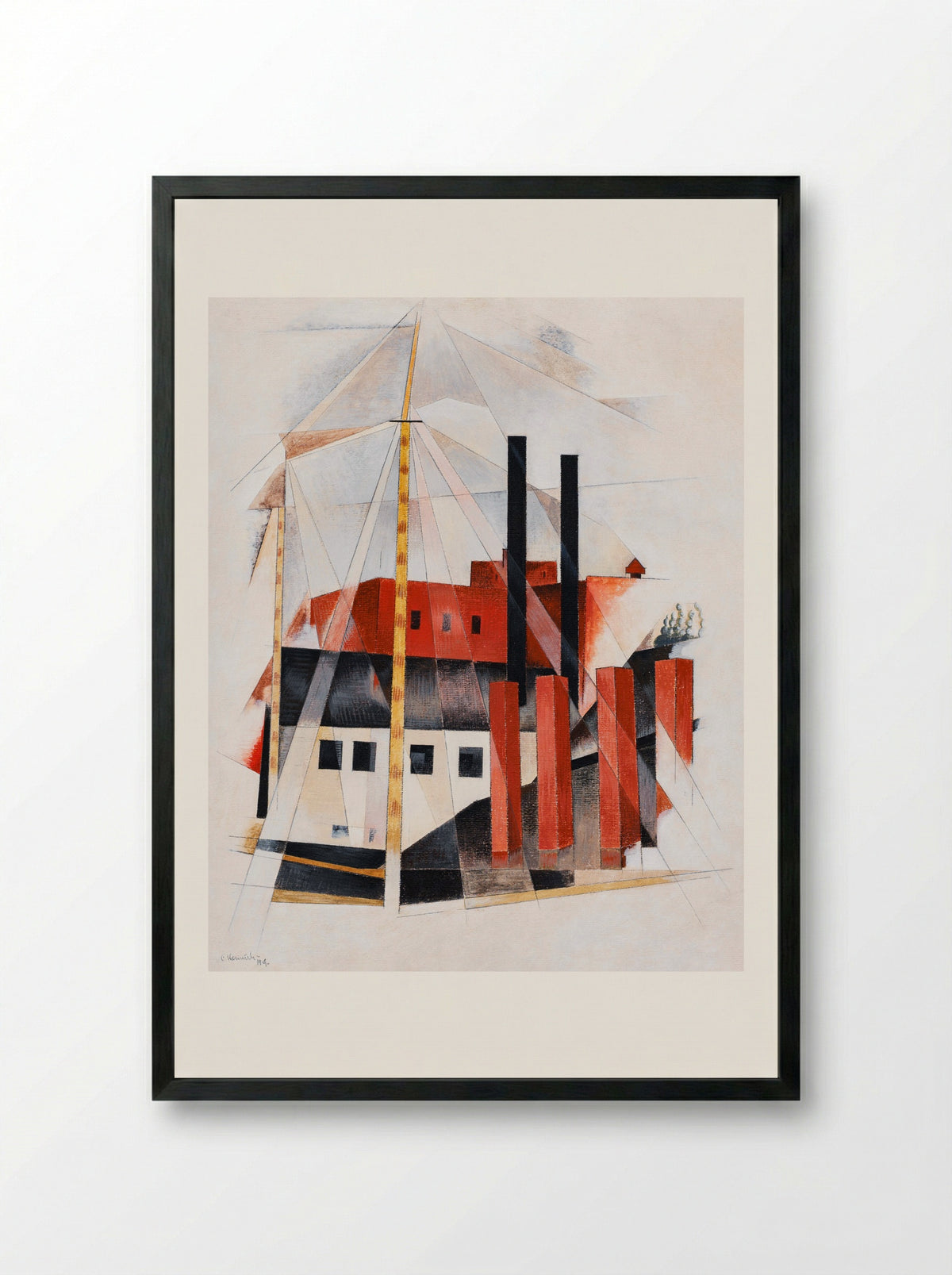 Piano Mover's Holiday - Charles Demuth - Framed Print Black