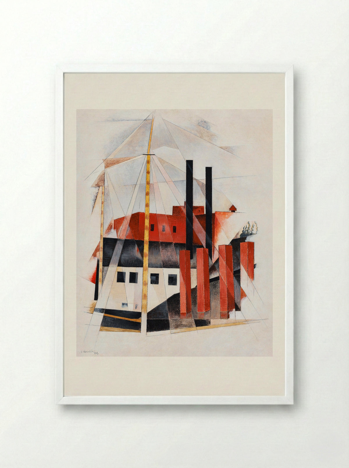 Piano Mover's Holiday - Charles Demuth - Framed Print White