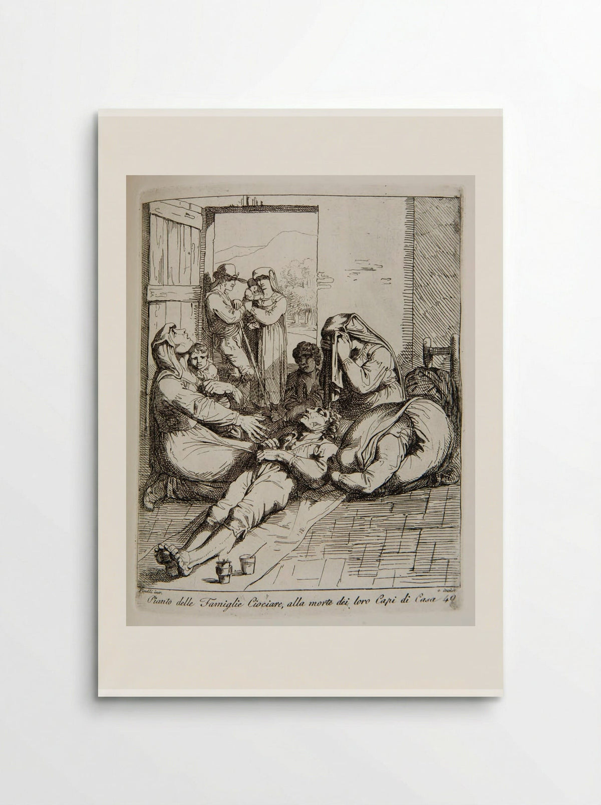 Pianto delle Famiglie Ciociare, alla morte dei loro Capi di Casa - Bartolomeo Pinelli - Poster