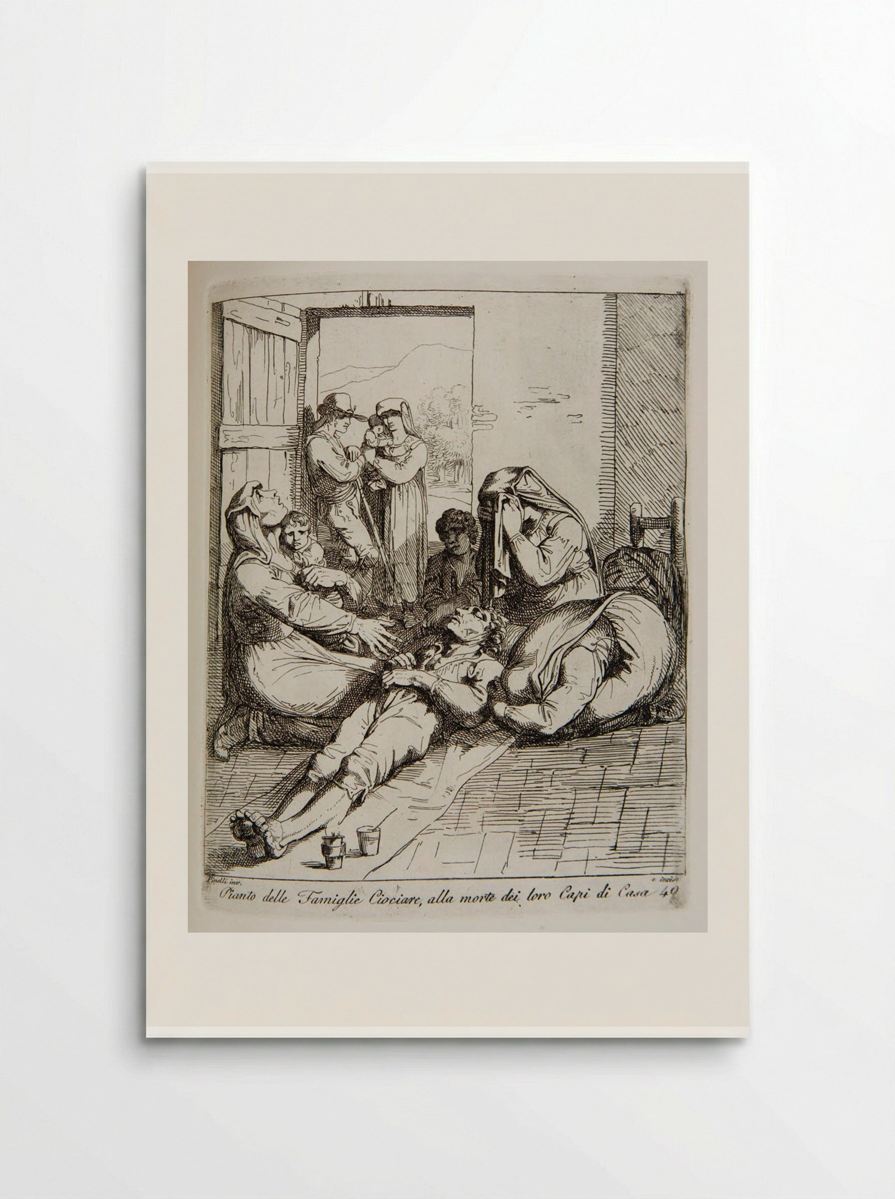 Pianto delle Famiglie Ciociare, alla morte dei loro Capi di Casa - Bartolomeo Pinelli - Poster