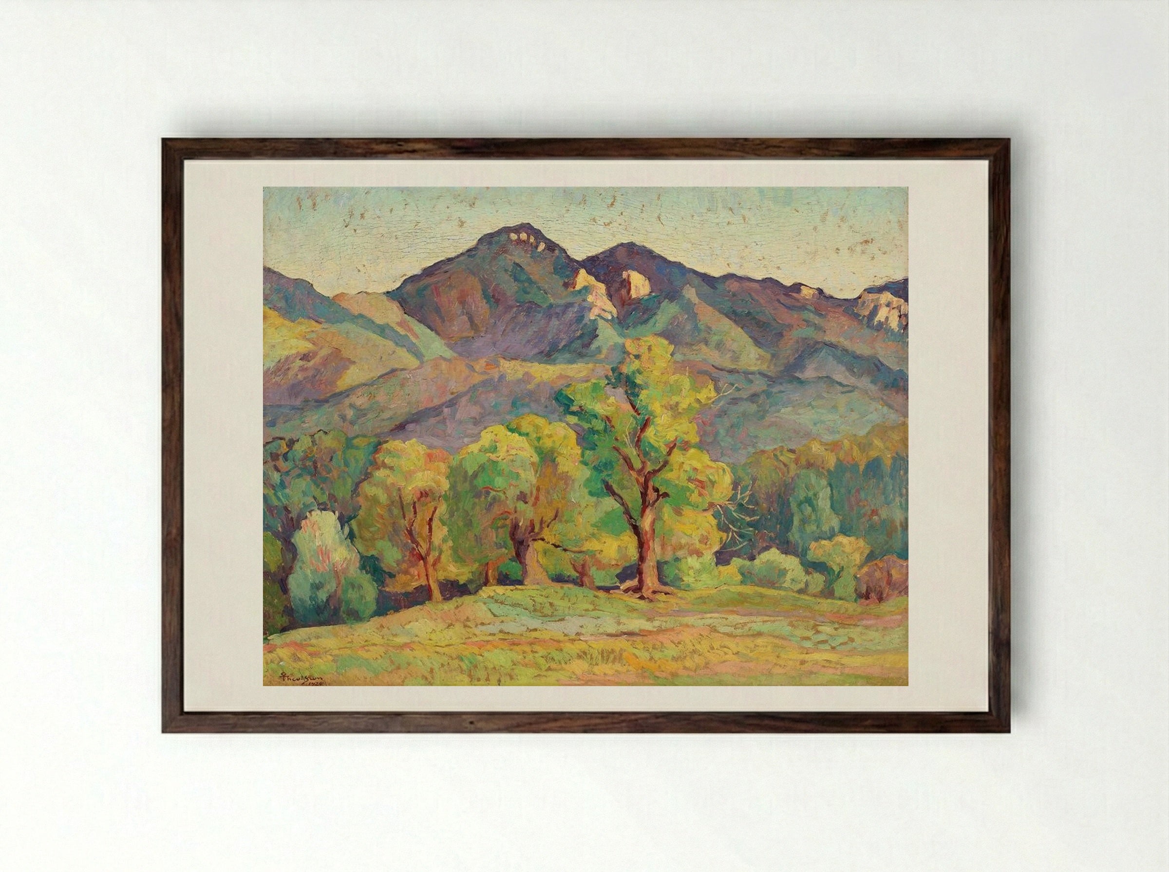 Piatra Craiului - Ion Theodorescu-Sion - Framed Print Dark Wood