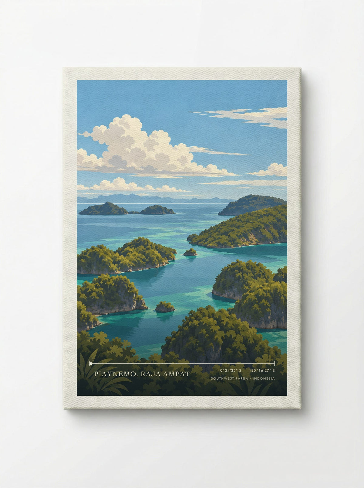 Piaynemo, Raja Ampat, Southwest Papua | Travel Poster - Canvas
