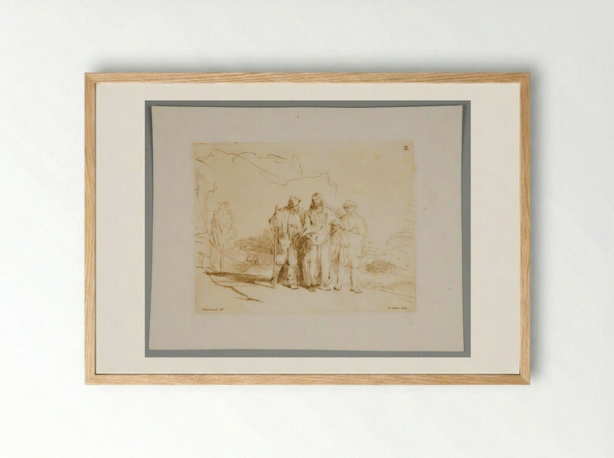 Journey to Emmaus - Bernard Picart - Framed Print Wood [HQ 6b907f7d2332]