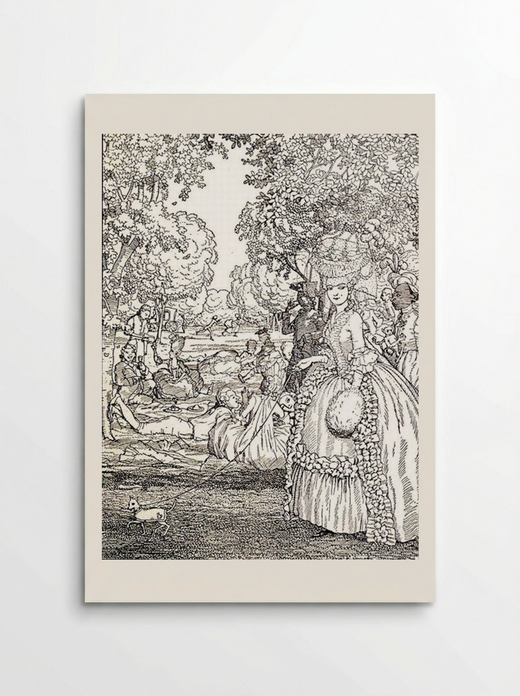 Picnic (Illustration to the Book of the Marquise) - Konstantin Somov - Poster