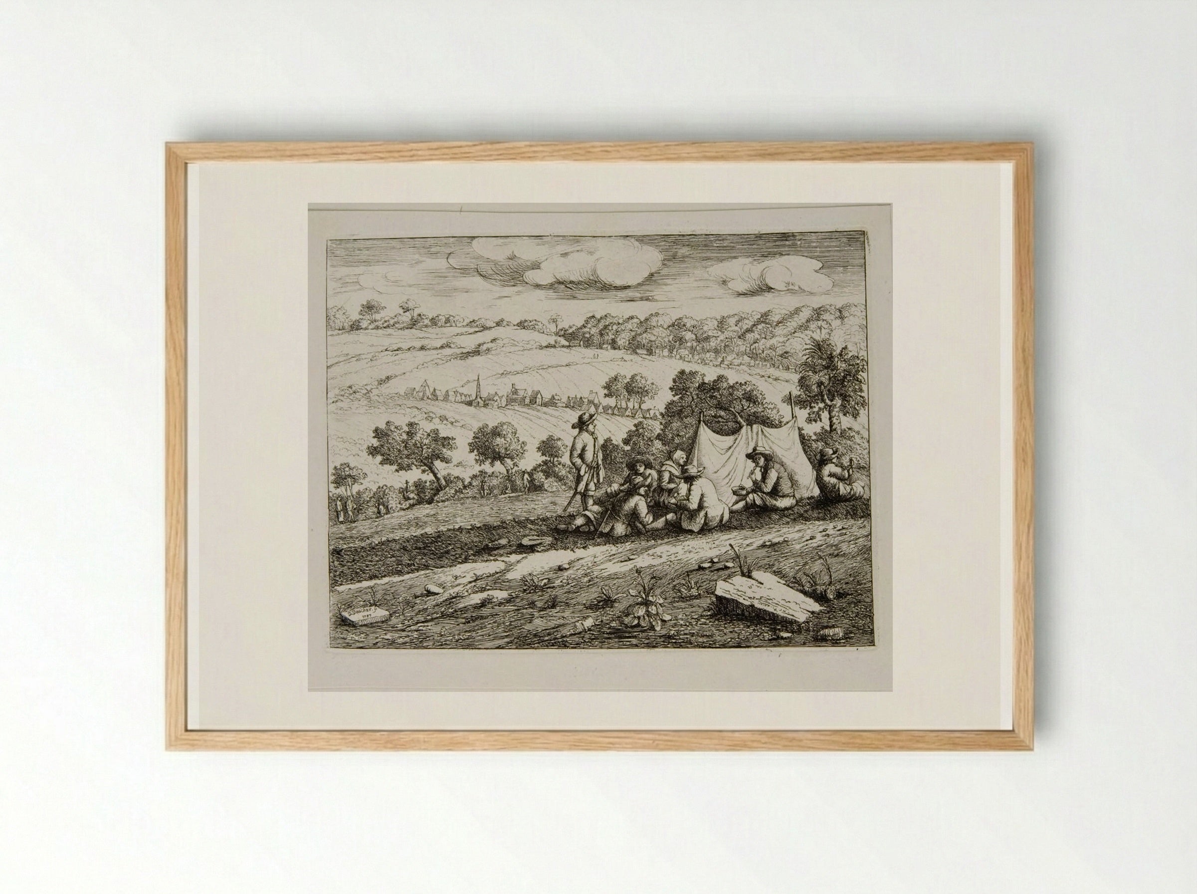 Picnic - David Deuchar - Framed Print Wood